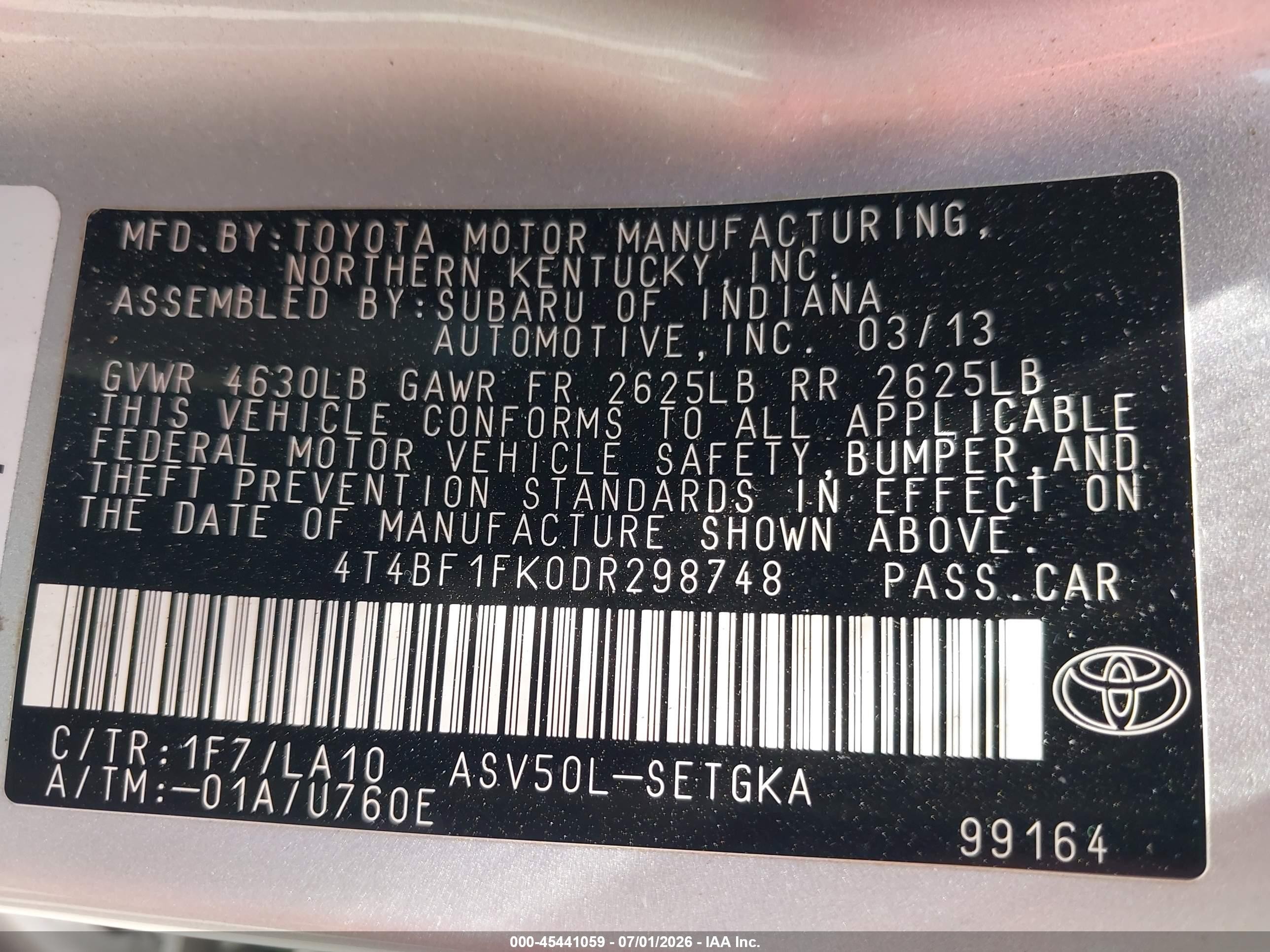 2013 Toyota Camry Xle Silver vin: 4T4BF1FK0DR298748