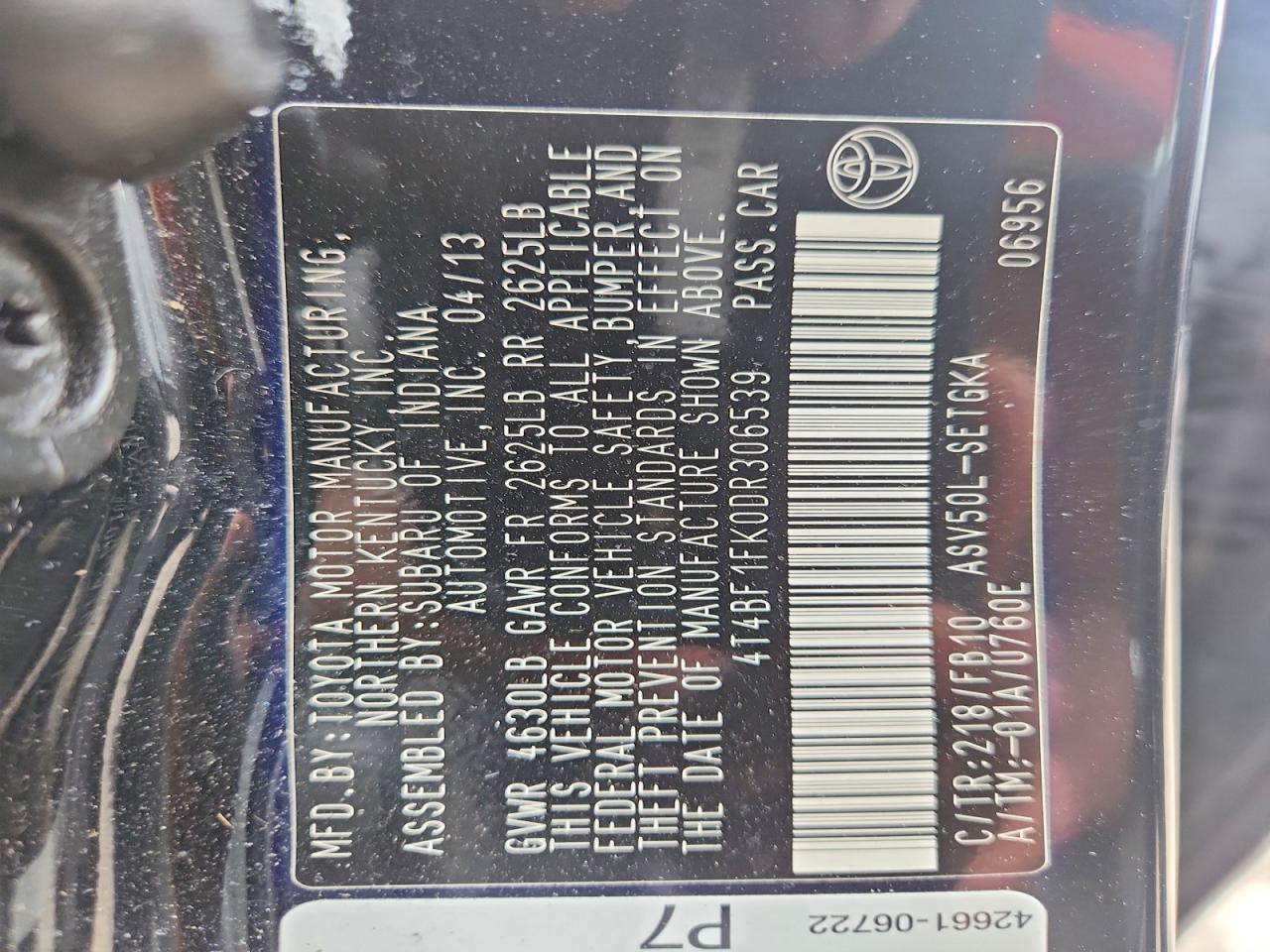 2013 Toyota Camry Xle Черный vin: 4T4BF1FK0DR306539