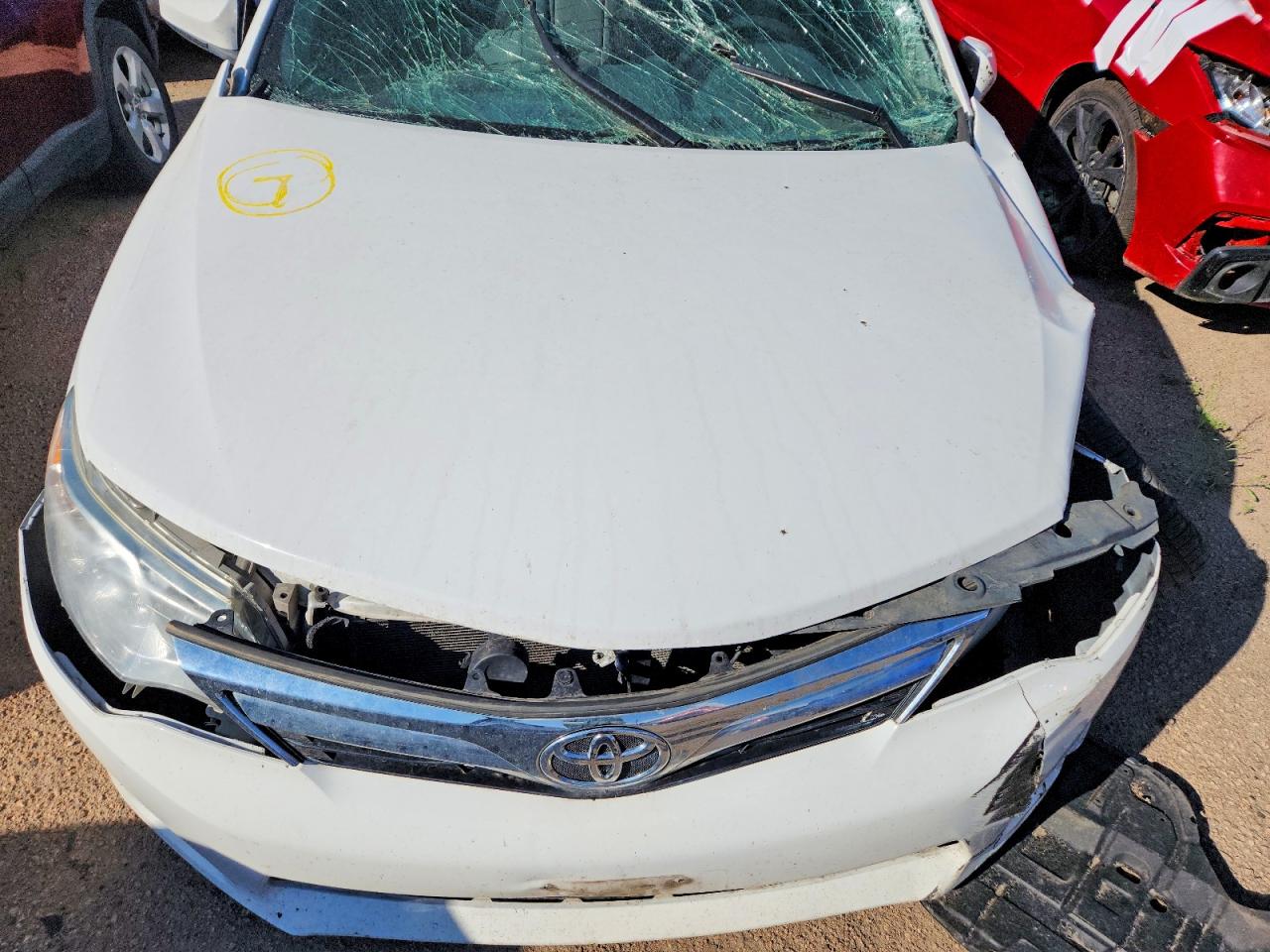 2013 Toyota Camry Le White vin: 4T4BF1FK0DR311935