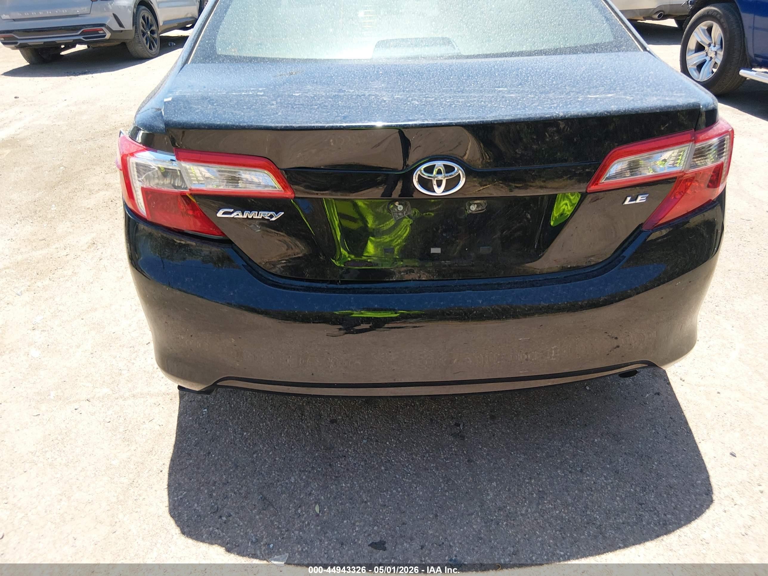 2014 Toyota Camry Le Черный vin: 4T4BF1FK0ER343981