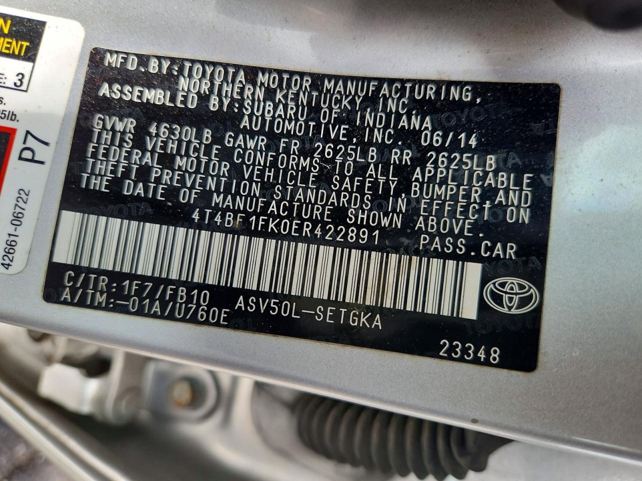 2014 Toyota Camry Xle Silver vin: 4T4BF1FK0ER422891