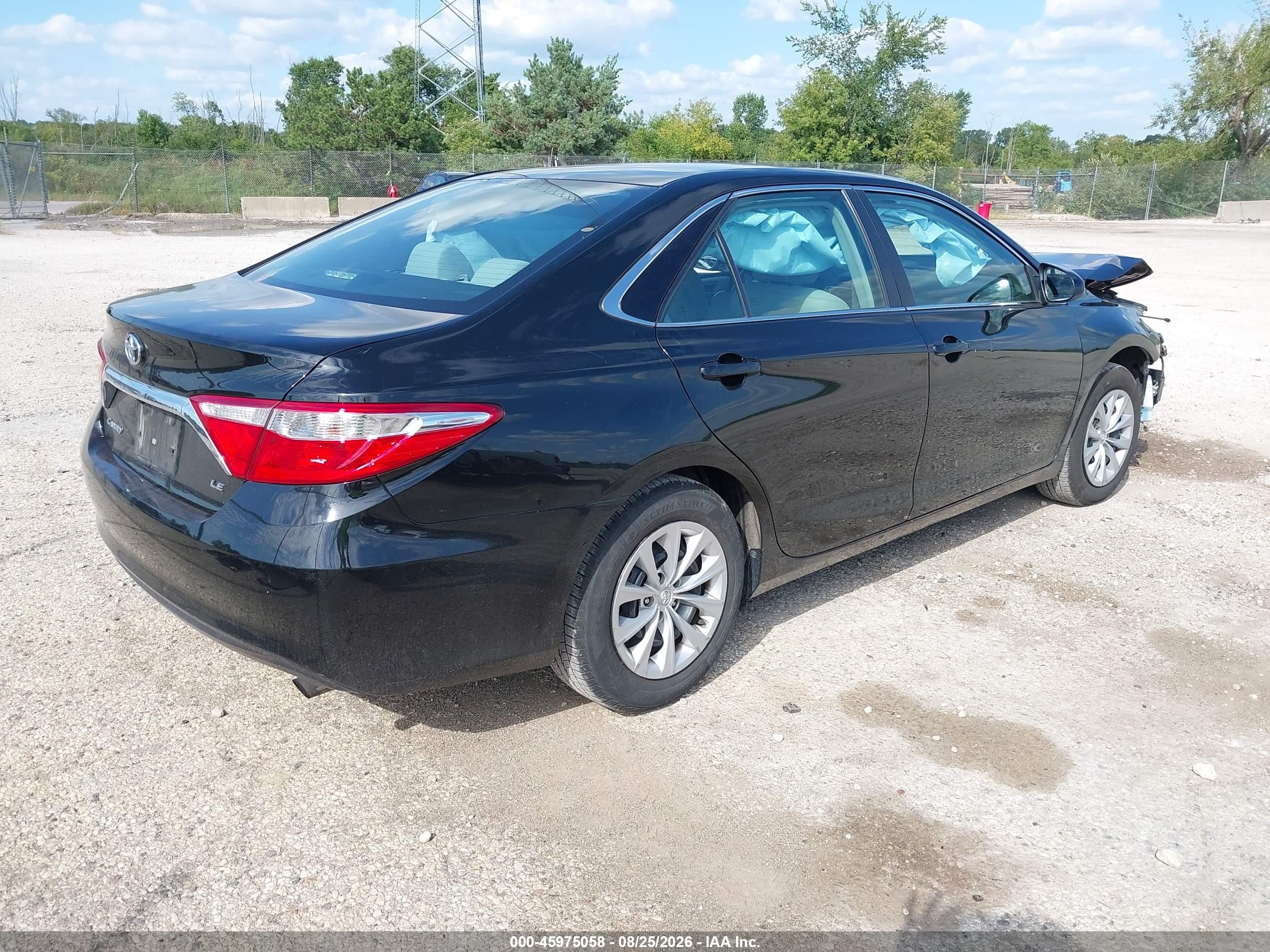 2015 Toyota Camry Le Black vin: 4T4BF1FK0FR456296