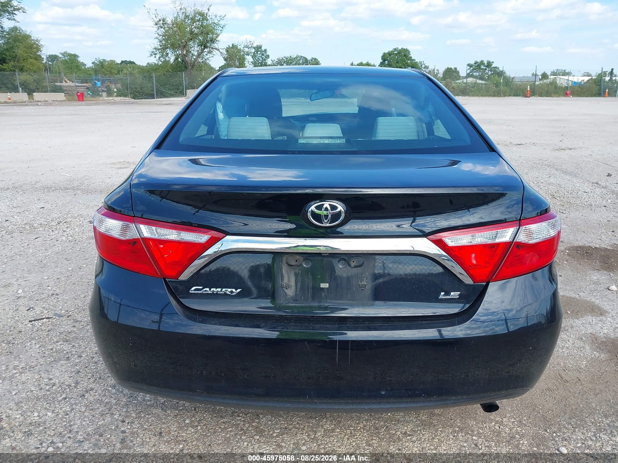 2015 Toyota Camry Le Black vin: 4T4BF1FK0FR456296