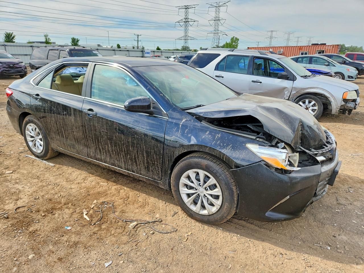 2015 Toyota Camry Le Black vin: 4T4BF1FK0FR488312