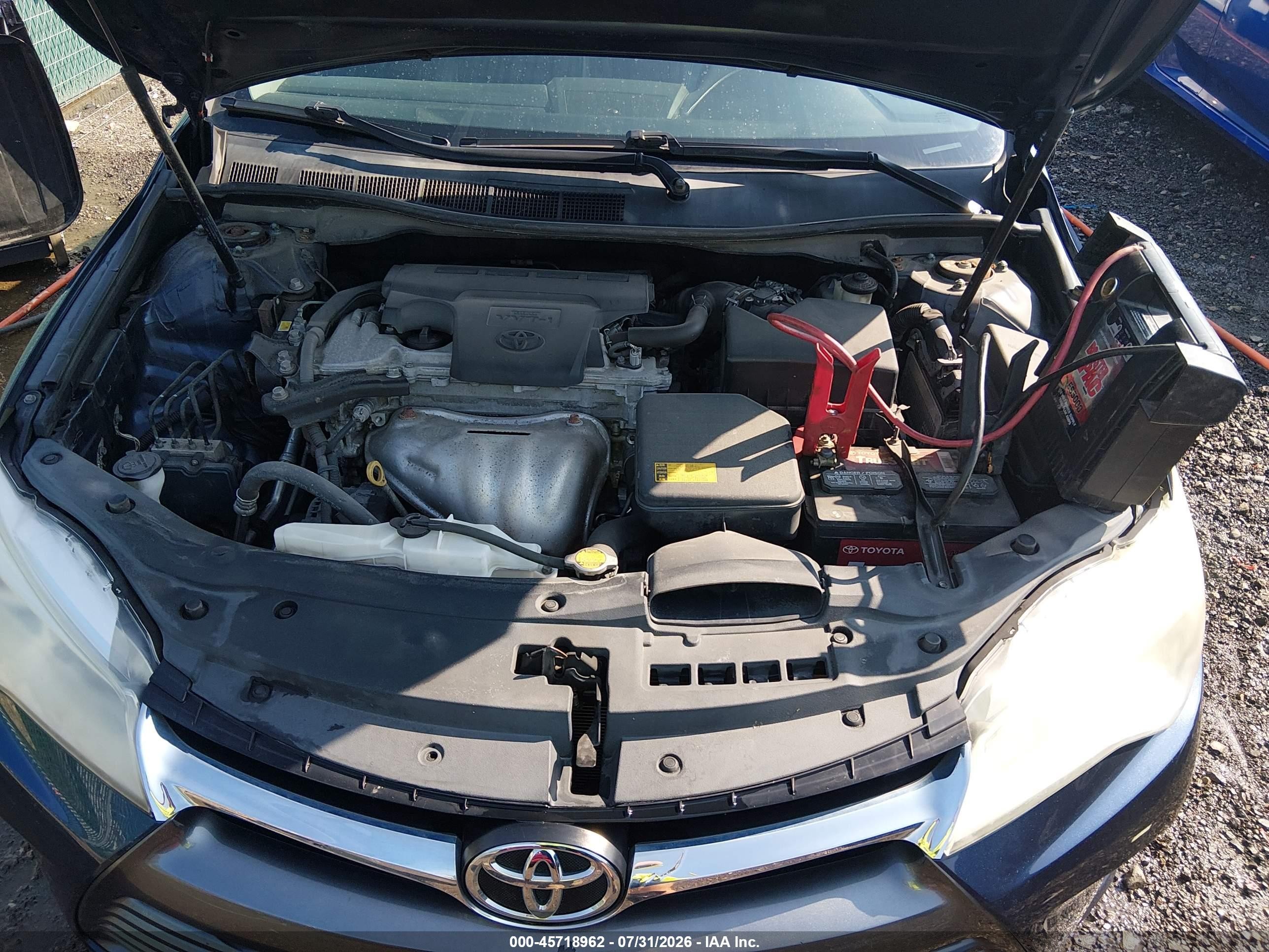 2015 Toyota Camry Xle Blue vin: 4T4BF1FK0FR497883