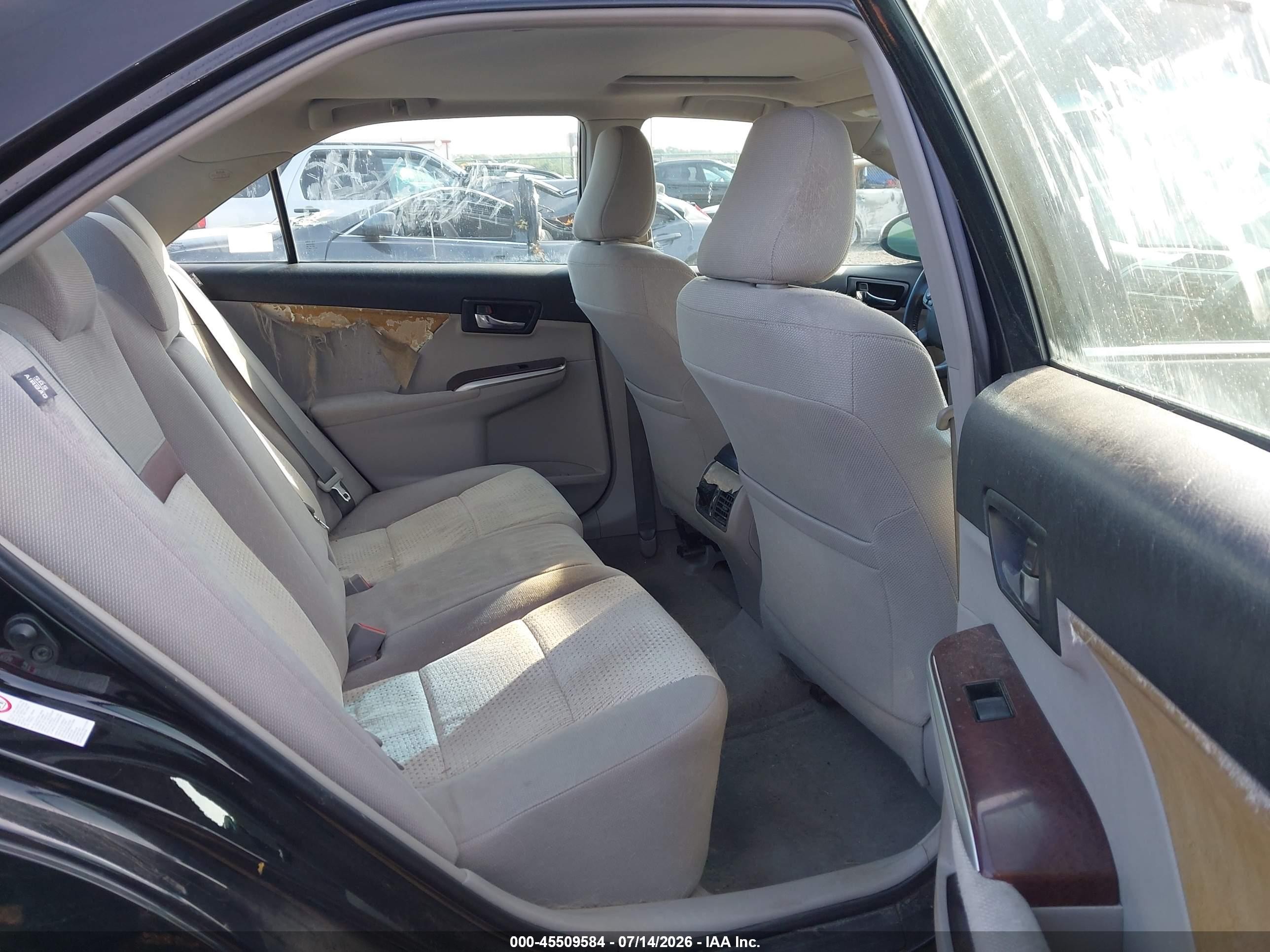 2012 Toyota Camry Xle Black vin: 4T4BF1FK1CR203841