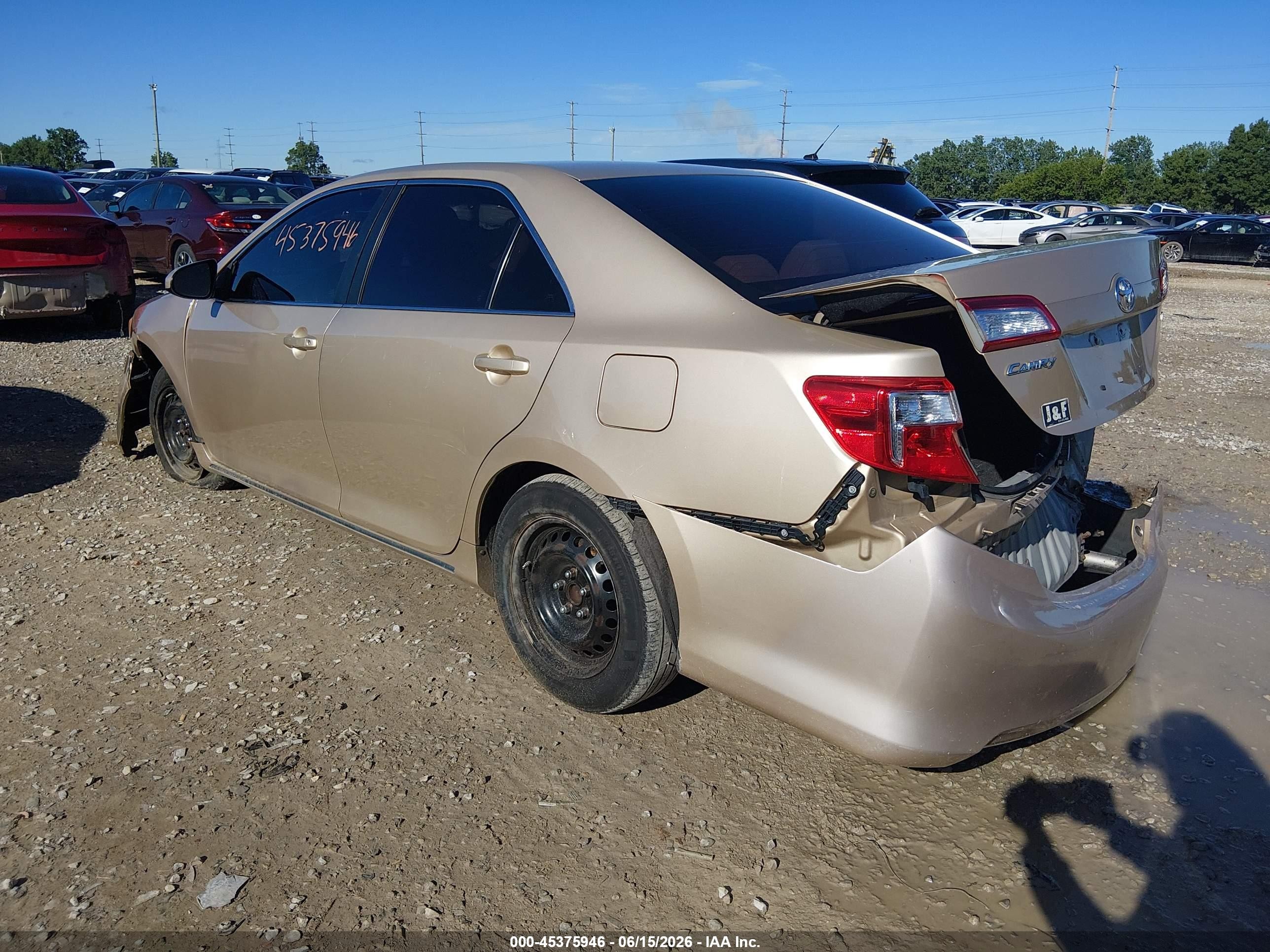 2012 Toyota Camry Le Бежевый vin: 4T4BF1FK1CR212765