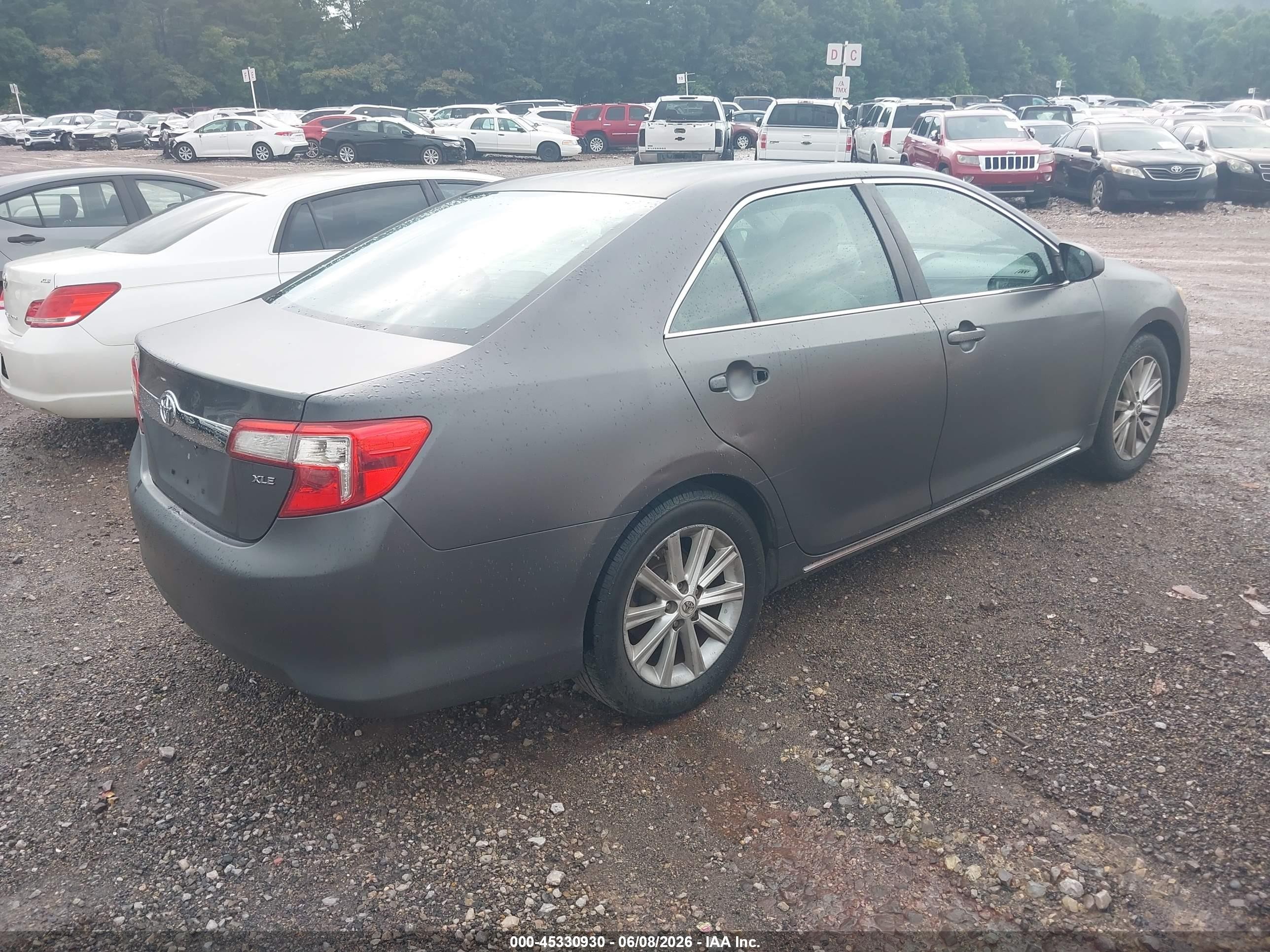 2012 Toyota Camry Xle Серый vin: 4T4BF1FK1CR213219