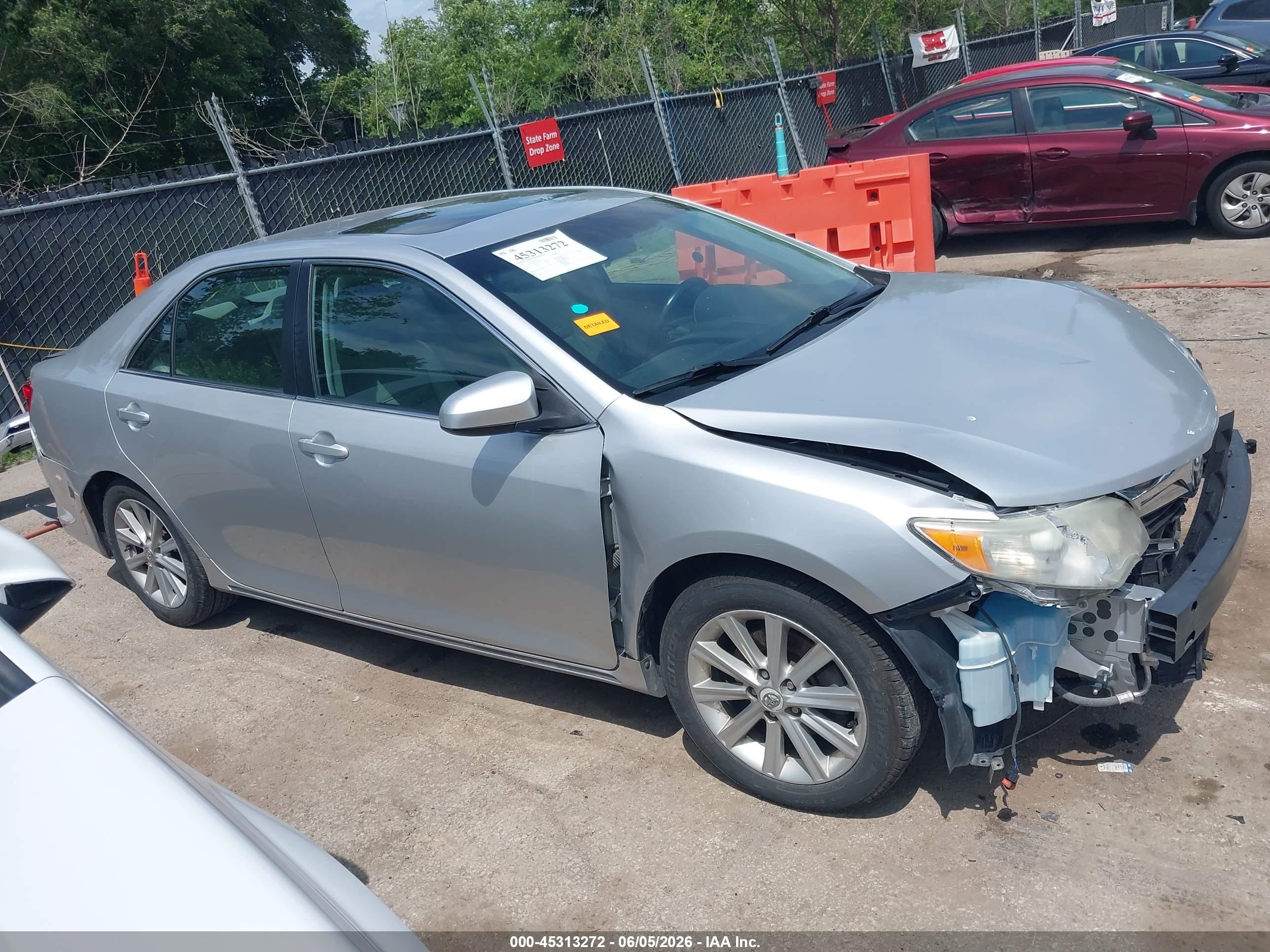 2012 Toyota Camry Xle Silver vin: 4T4BF1FK1CR229940