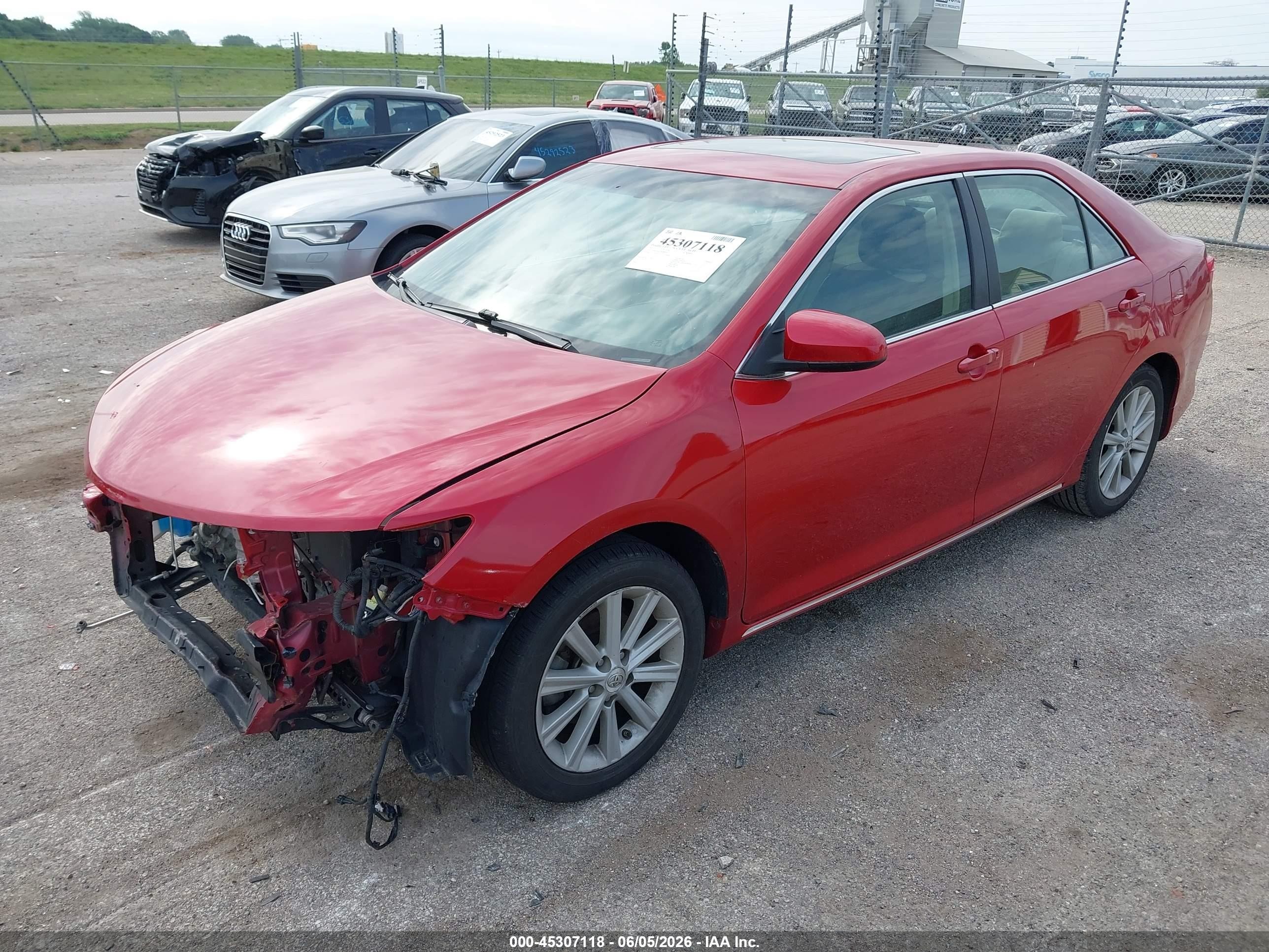 2012 Toyota Camry Xle Red vin: 4T4BF1FK1CR248908