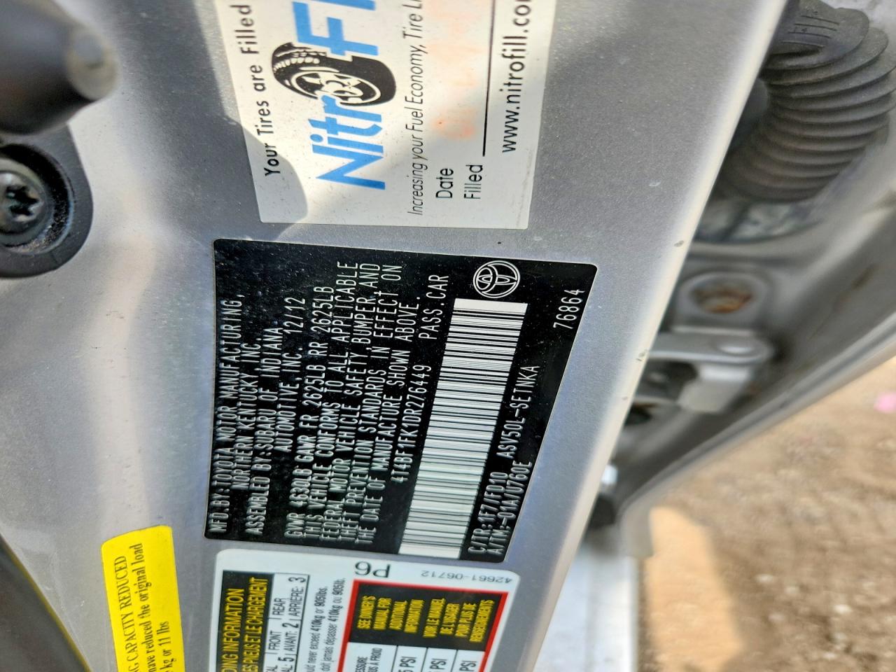 2013 Toyota Camry Le Silver vin: 4T4BF1FK1DR276449