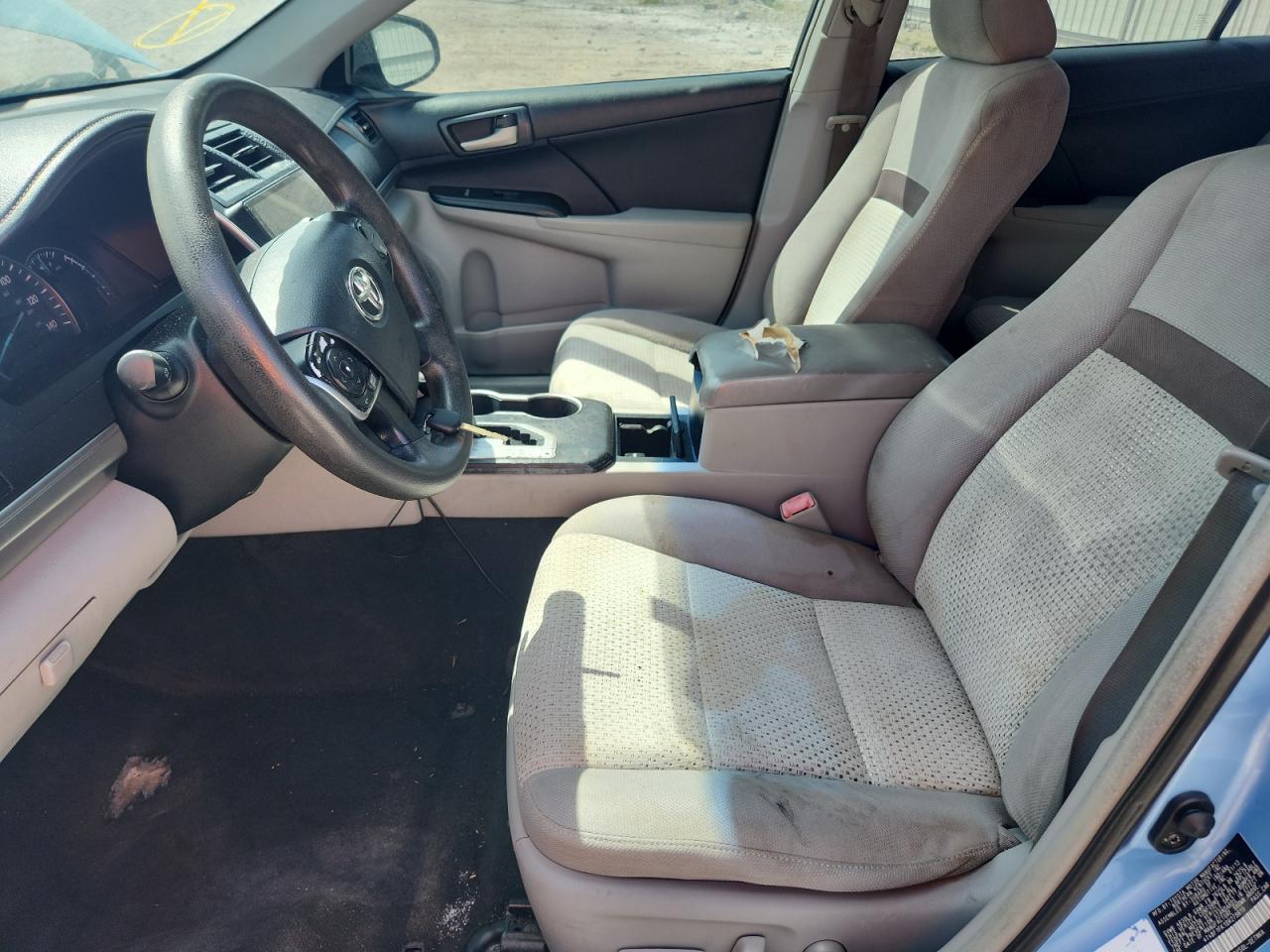 2013 Toyota Camry Le Blue vin: 4T4BF1FK1DR279819 Damage: Left Front Seat, Stained, Permanent
