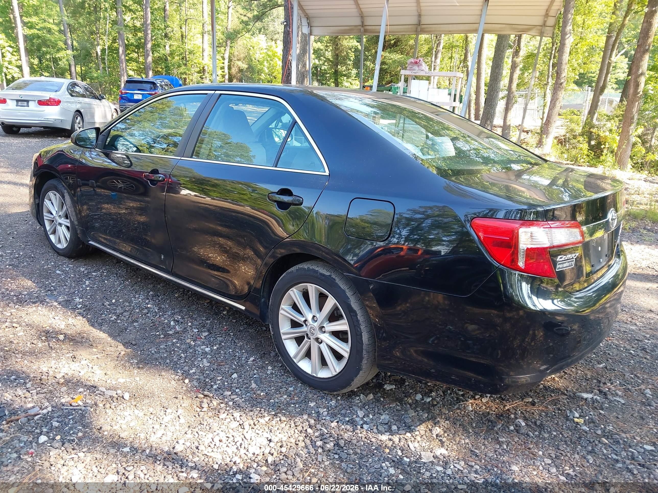 2013 Toyota Camry Xle Black vin: 4T4BF1FK1DR289007
