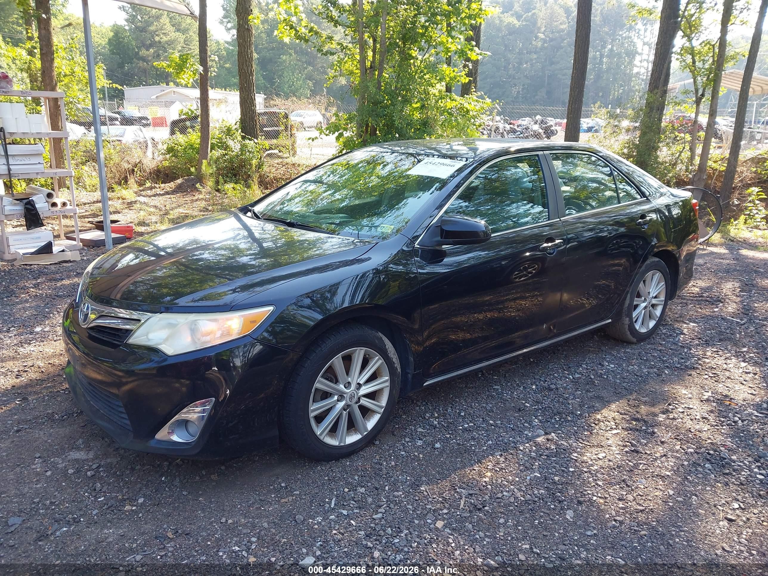 2013 Toyota Camry Xle Black vin: 4T4BF1FK1DR289007