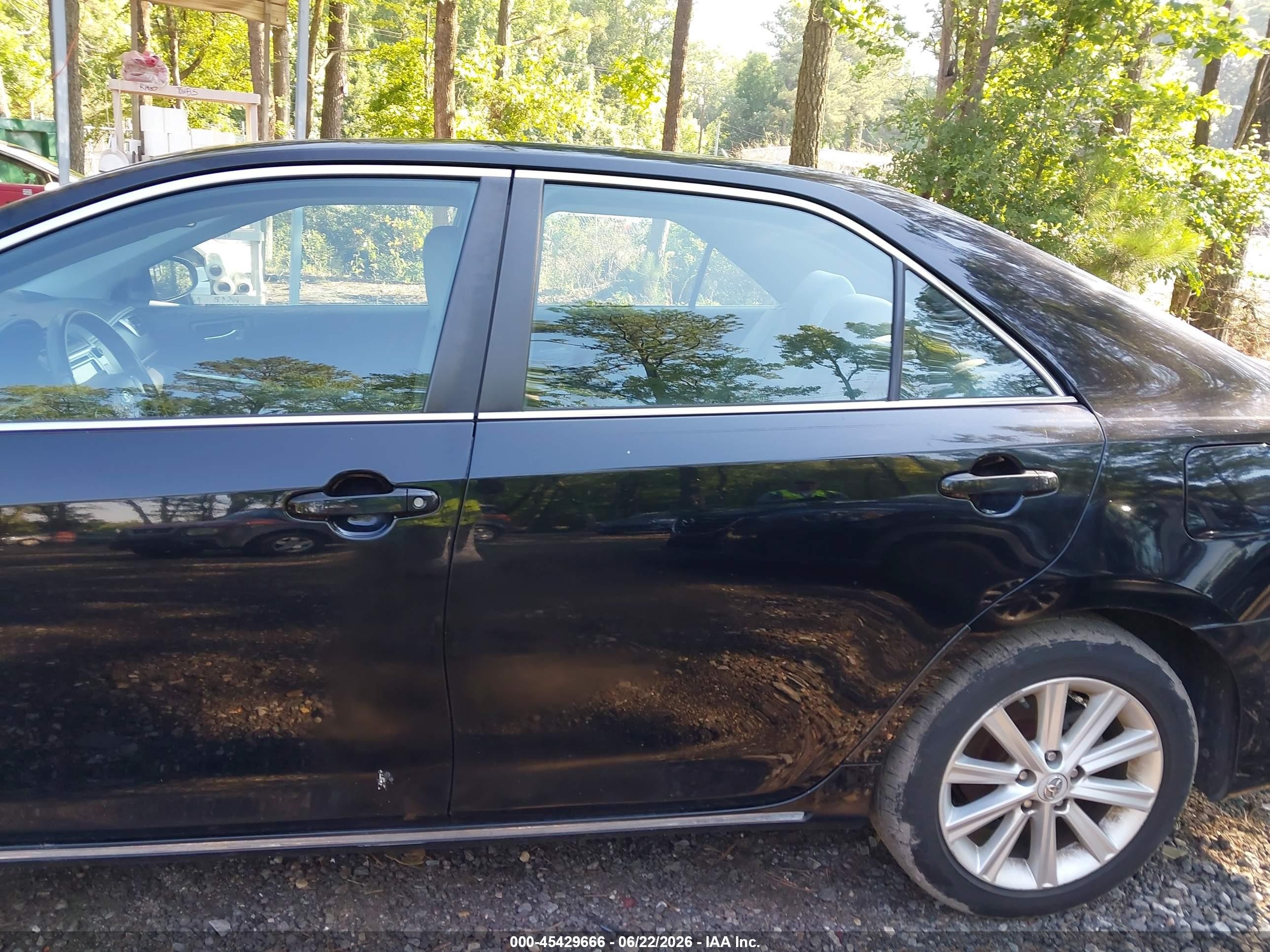 2013 Toyota Camry Xle Black vin: 4T4BF1FK1DR289007
