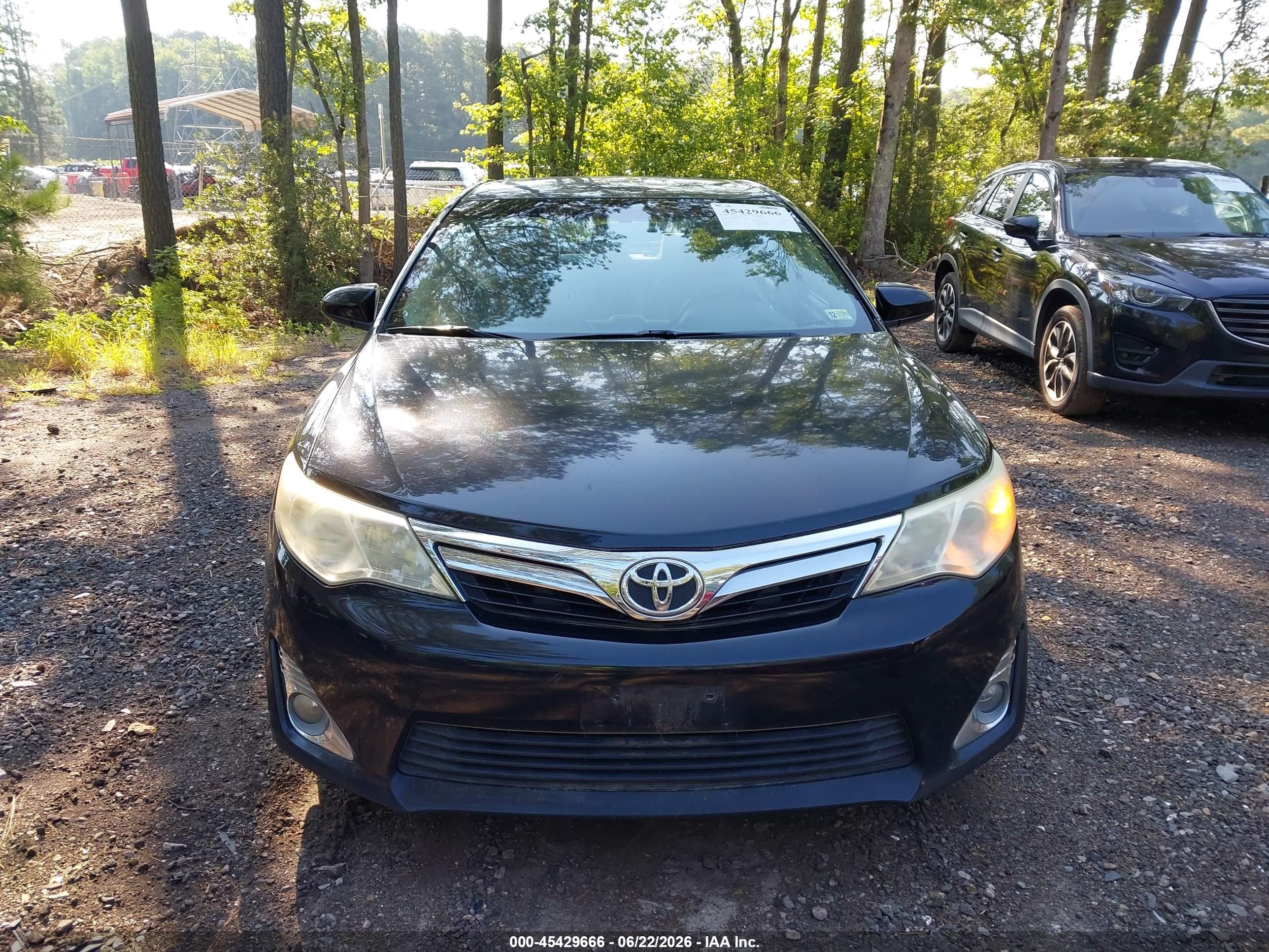 2013 Toyota Camry Xle Black vin: 4T4BF1FK1DR289007