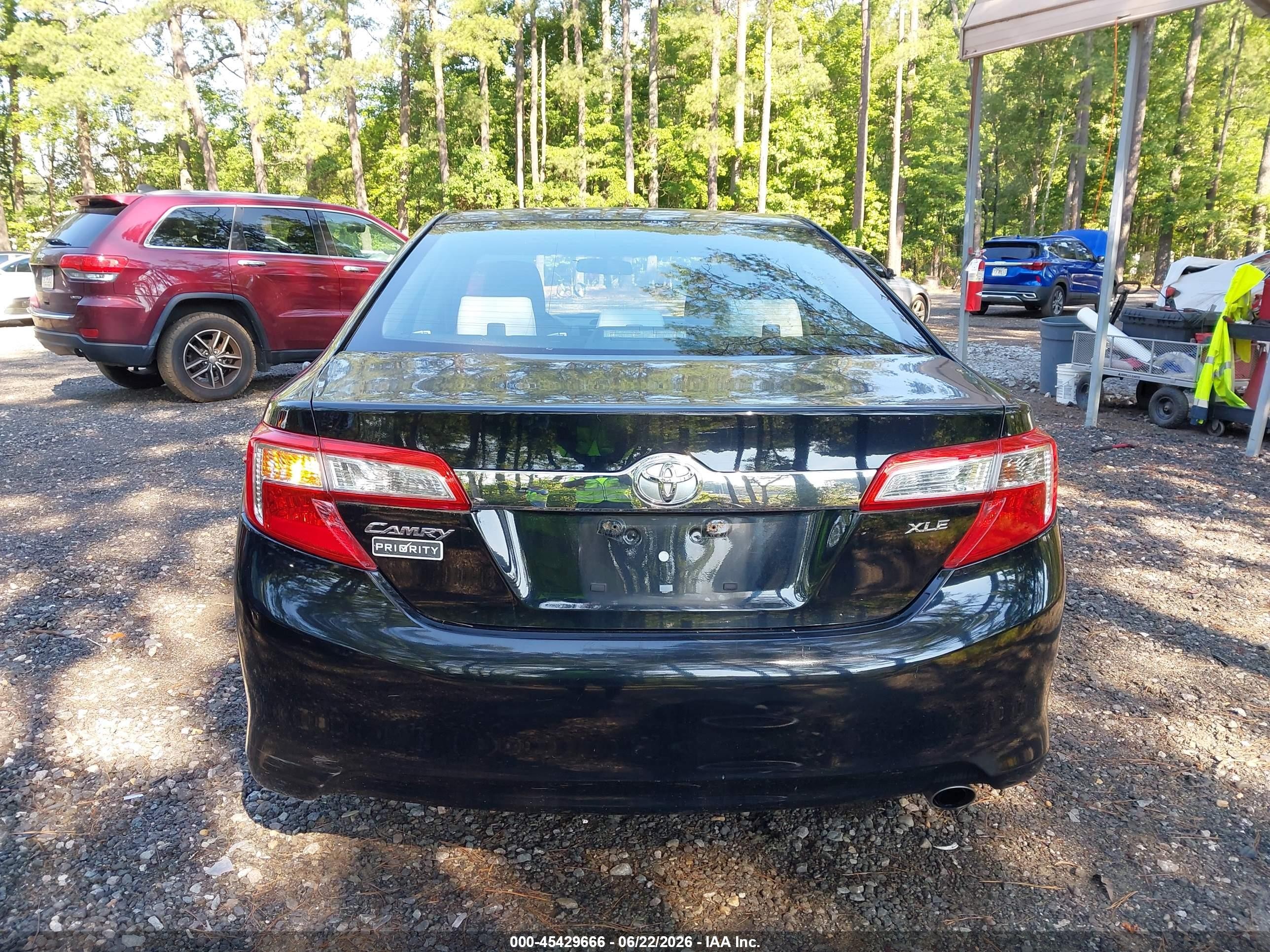 2013 Toyota Camry Xle Black vin: 4T4BF1FK1DR289007