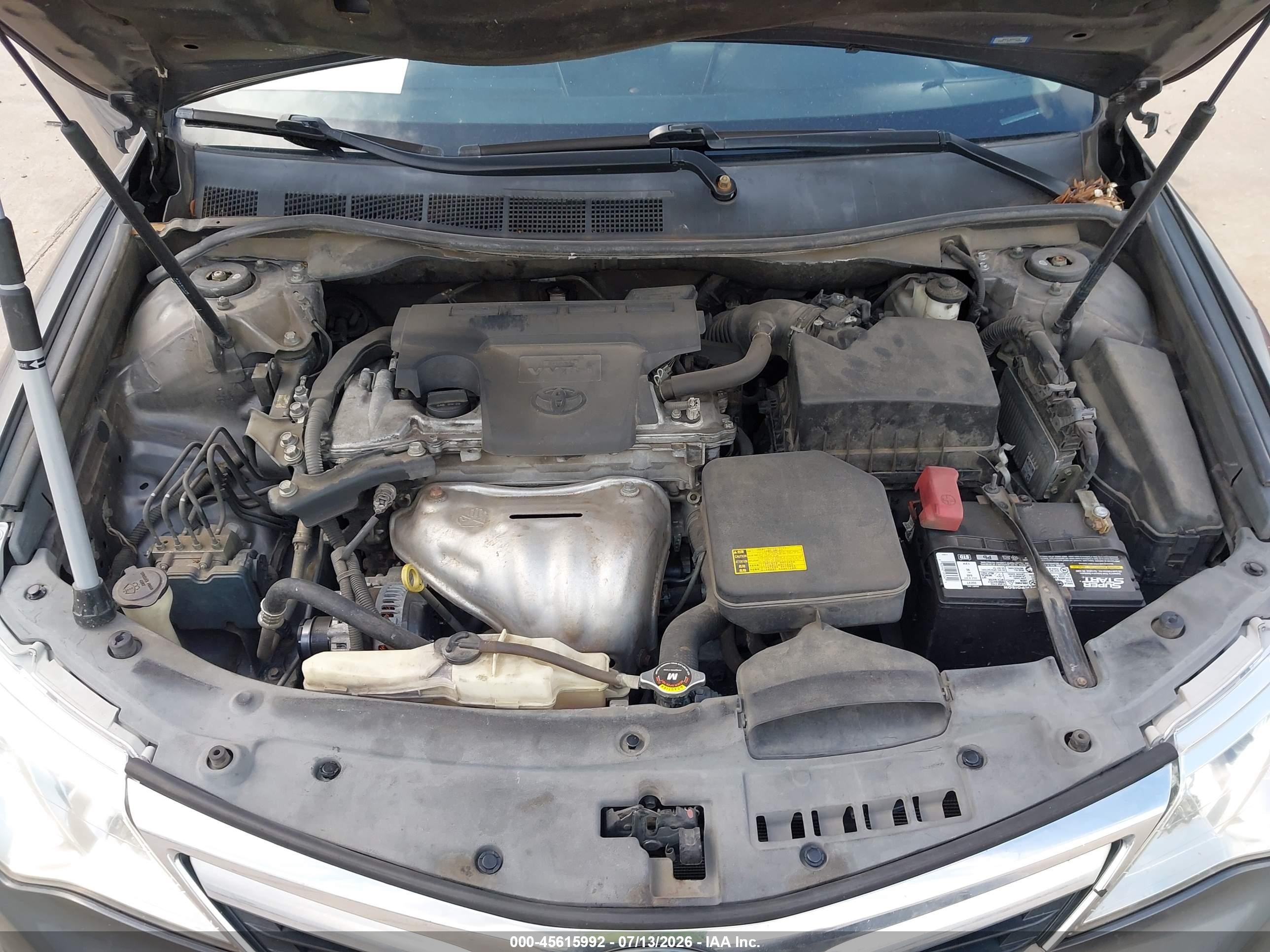 2014 Toyota Camry Le Серый vin: 4T4BF1FK1ER346937