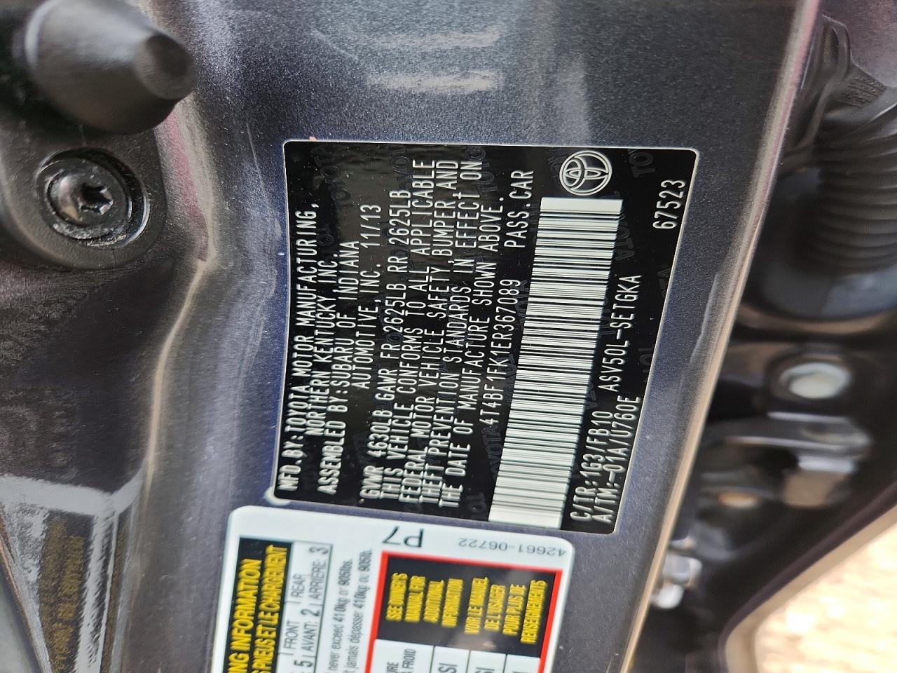 2014 Toyota Camry Xle Gray vin: 4T4BF1FK1ER367089