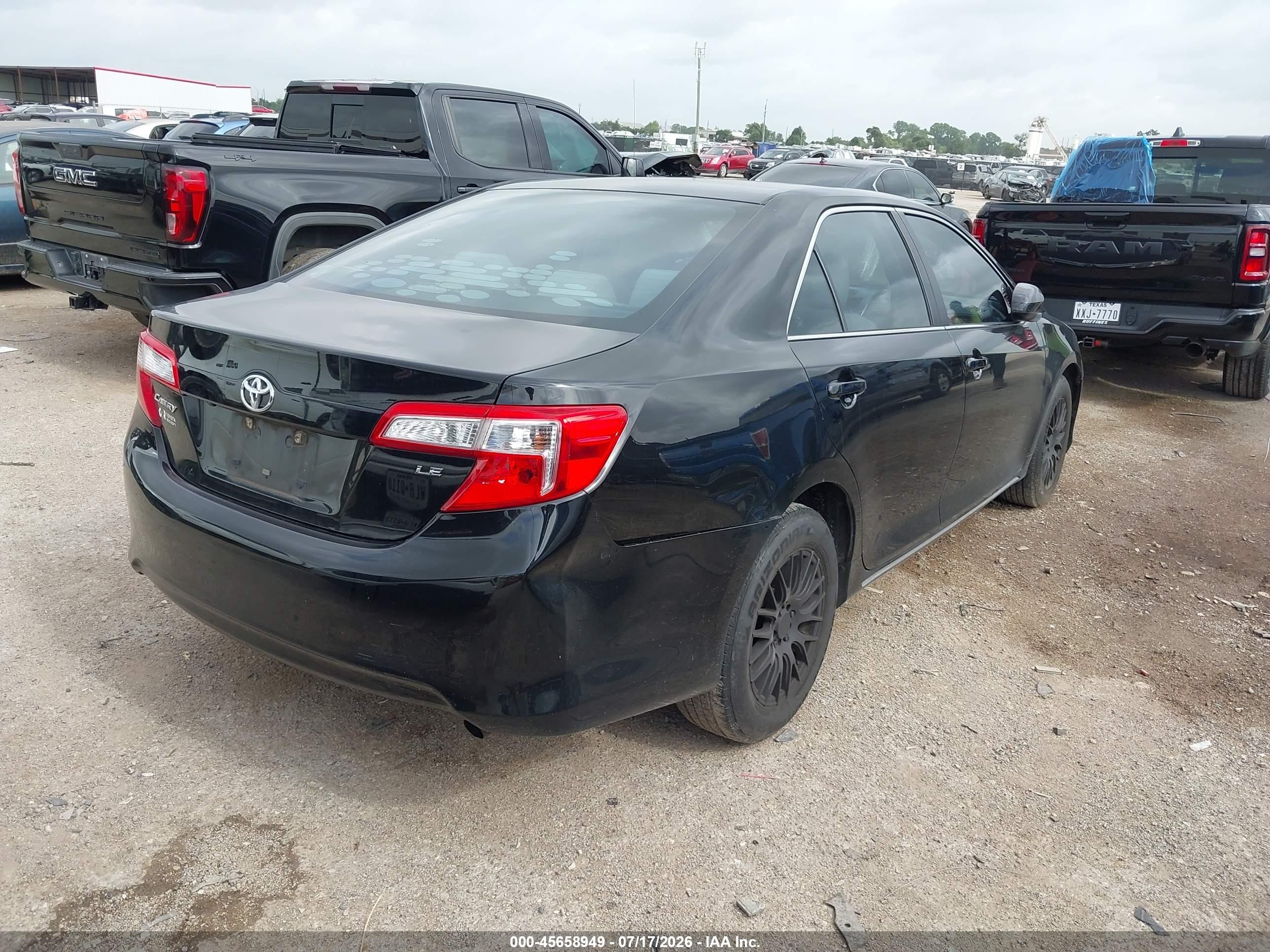 2014 Toyota Camry Le Черный vin: 4T4BF1FK1ER392560