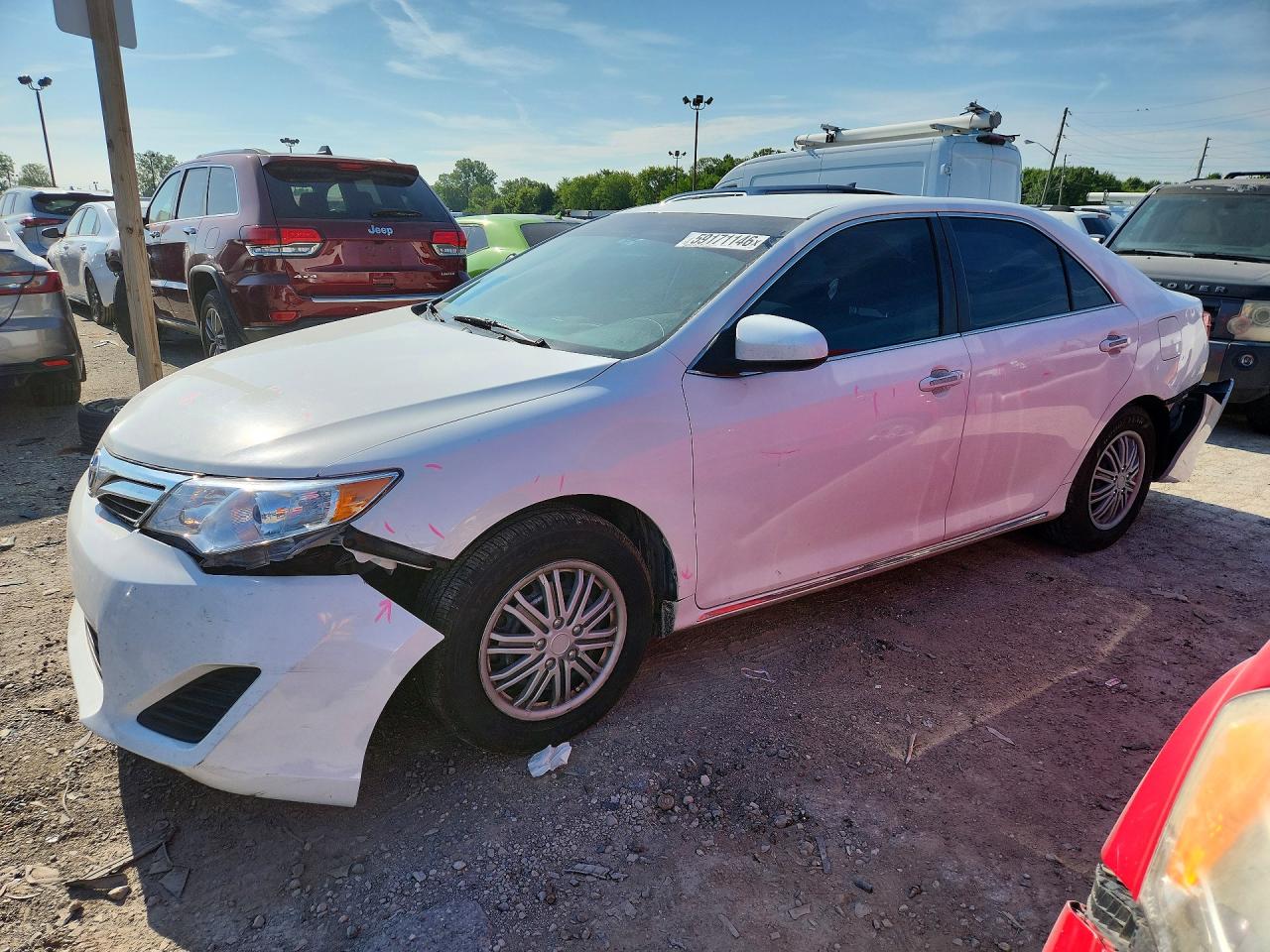 2014 Toyota Camry Le White vin: 4T4BF1FK1ER416792