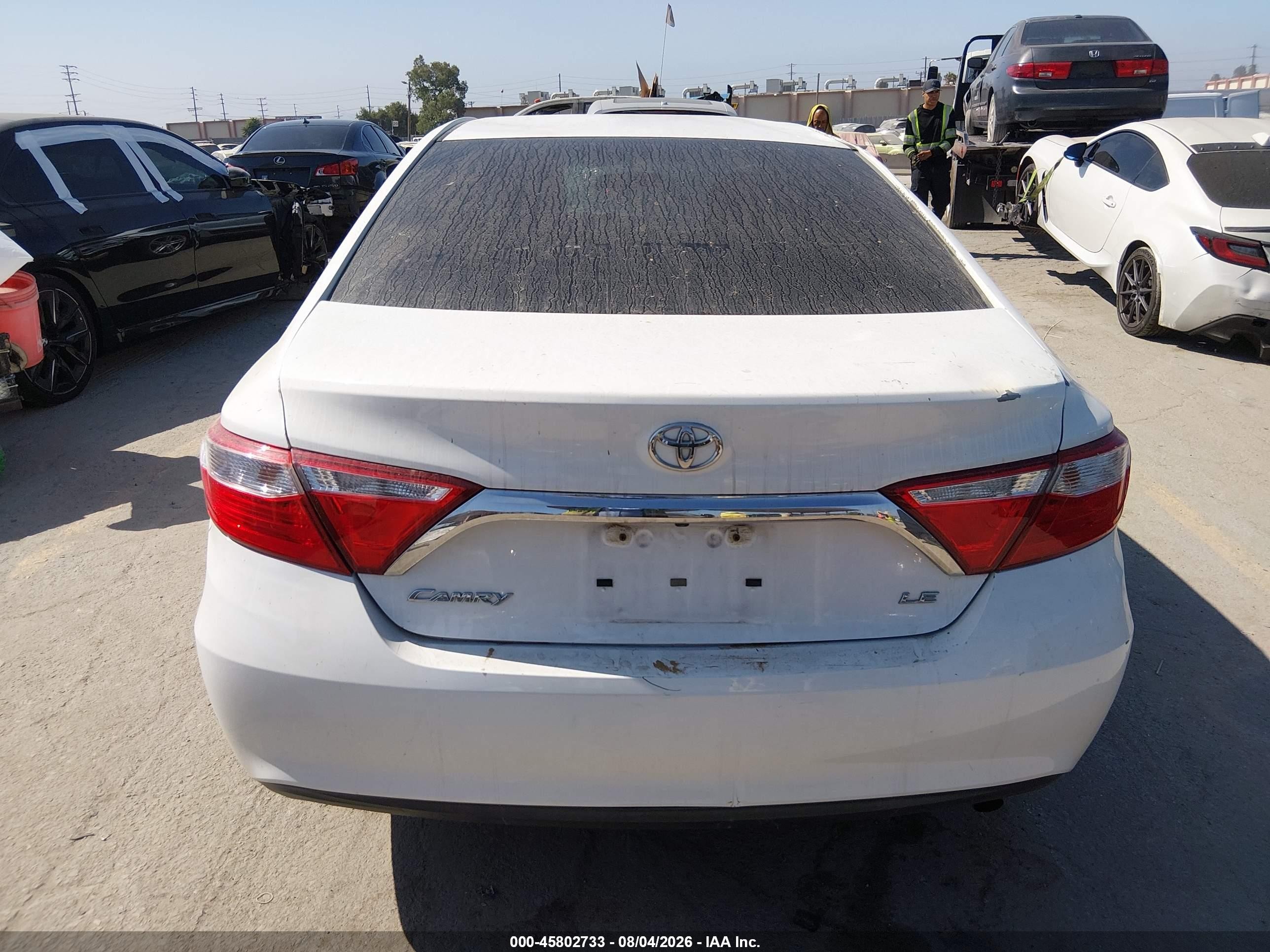 2015 Toyota Camry Le White vin: 4T4BF1FK1FR471034