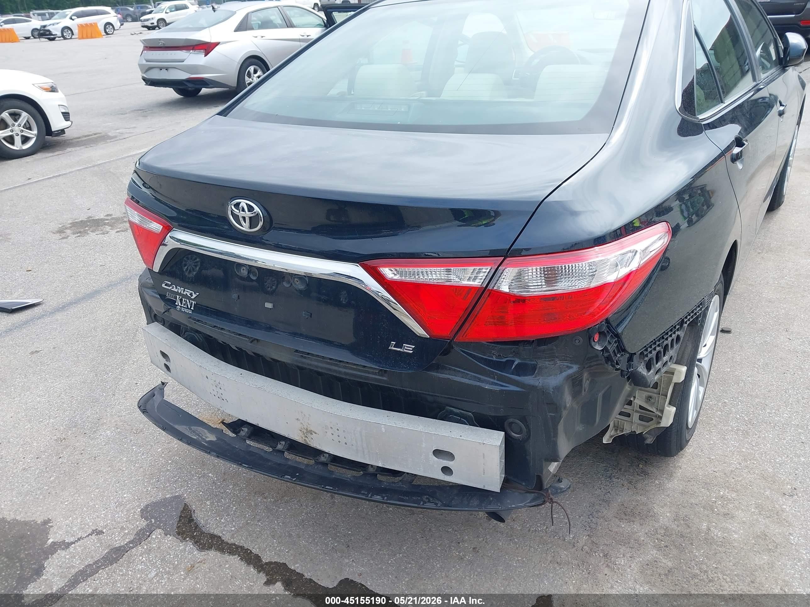 2015 Toyota Camry Le Black vin: 4T4BF1FK1FR474340