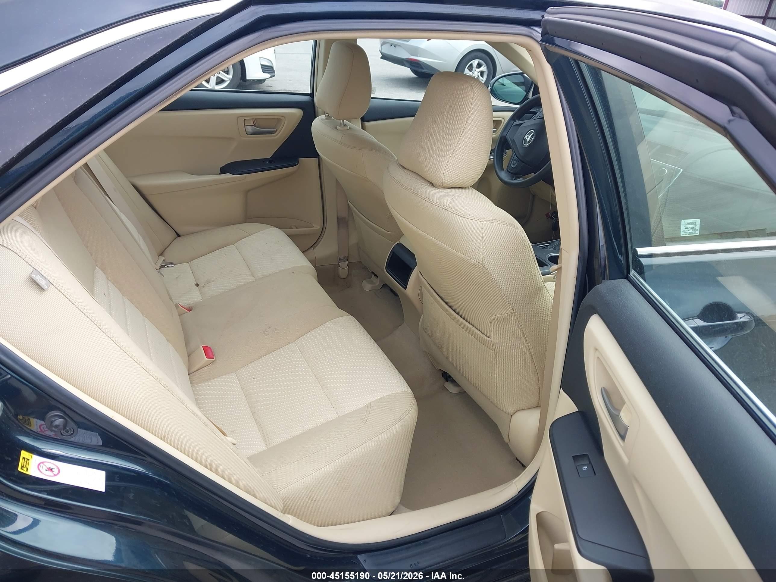 2015 Toyota Camry Le Black vin: 4T4BF1FK1FR474340