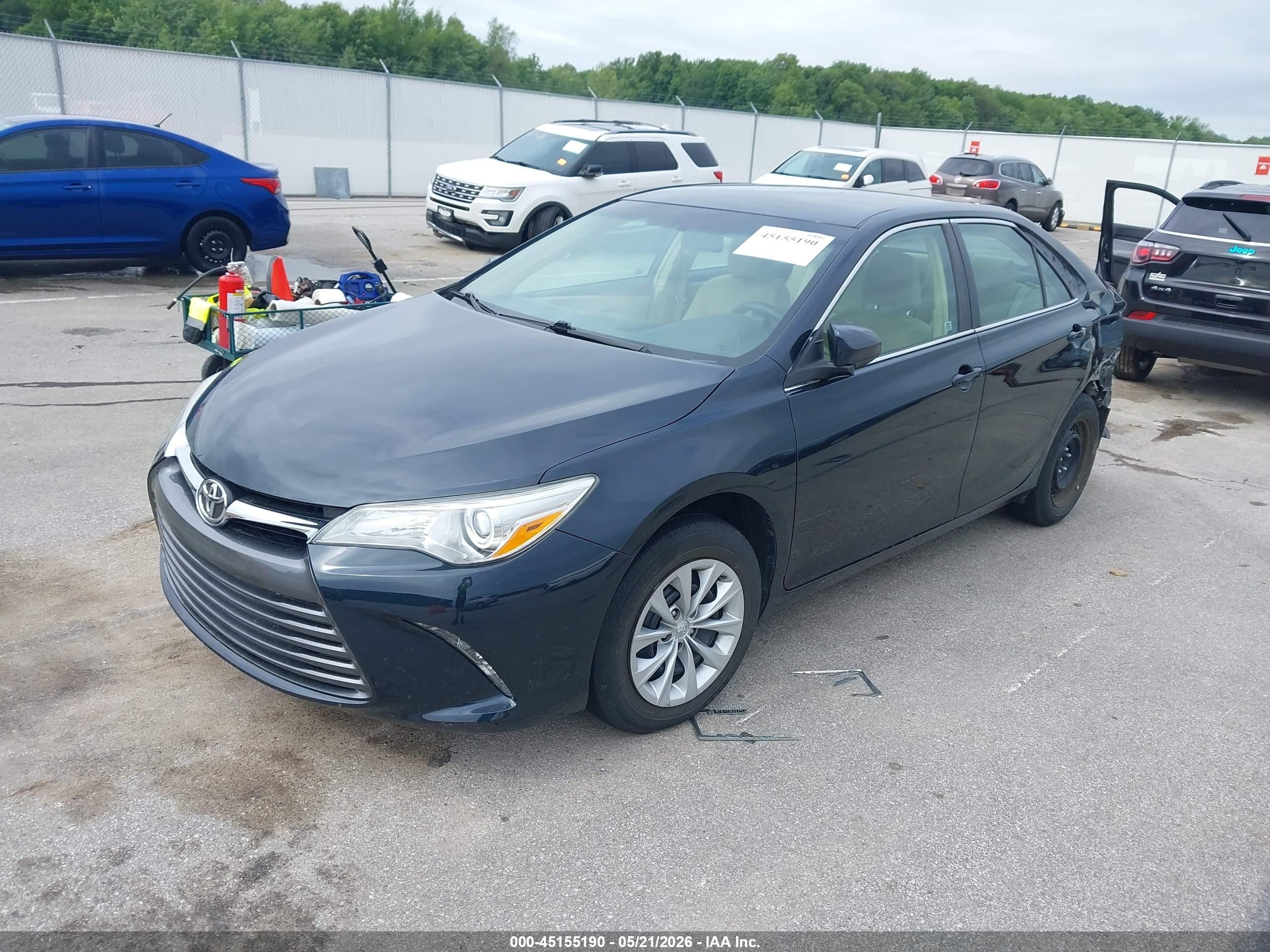 2015 Toyota Camry Le Black vin: 4T4BF1FK1FR474340