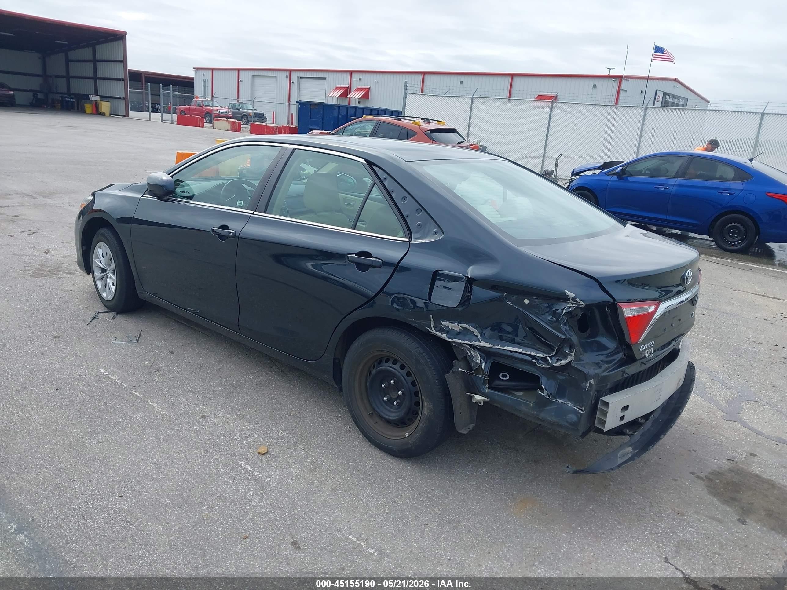 2015 Toyota Camry Le Black vin: 4T4BF1FK1FR474340