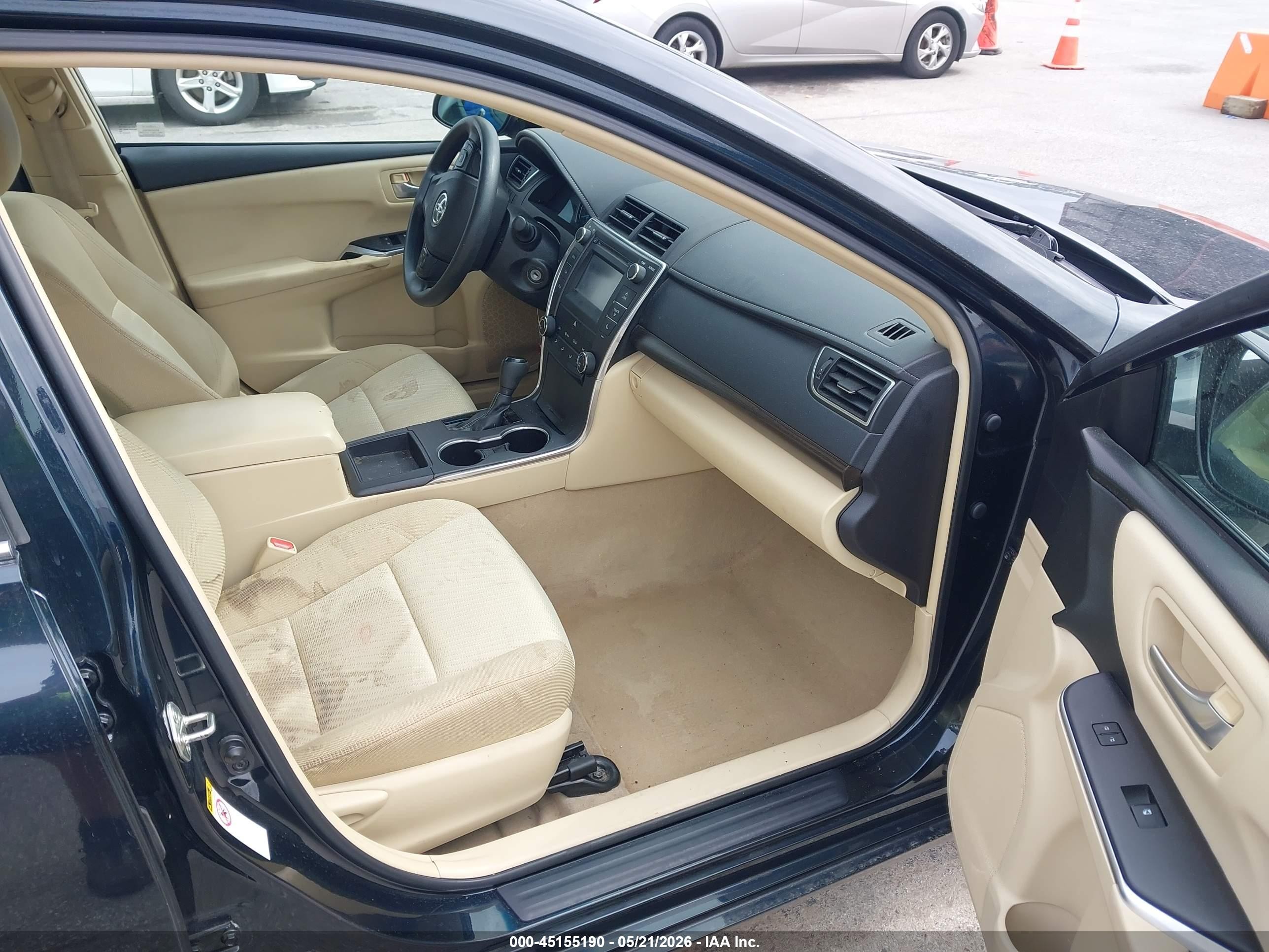 2015 Toyota Camry Le Black vin: 4T4BF1FK1FR474340