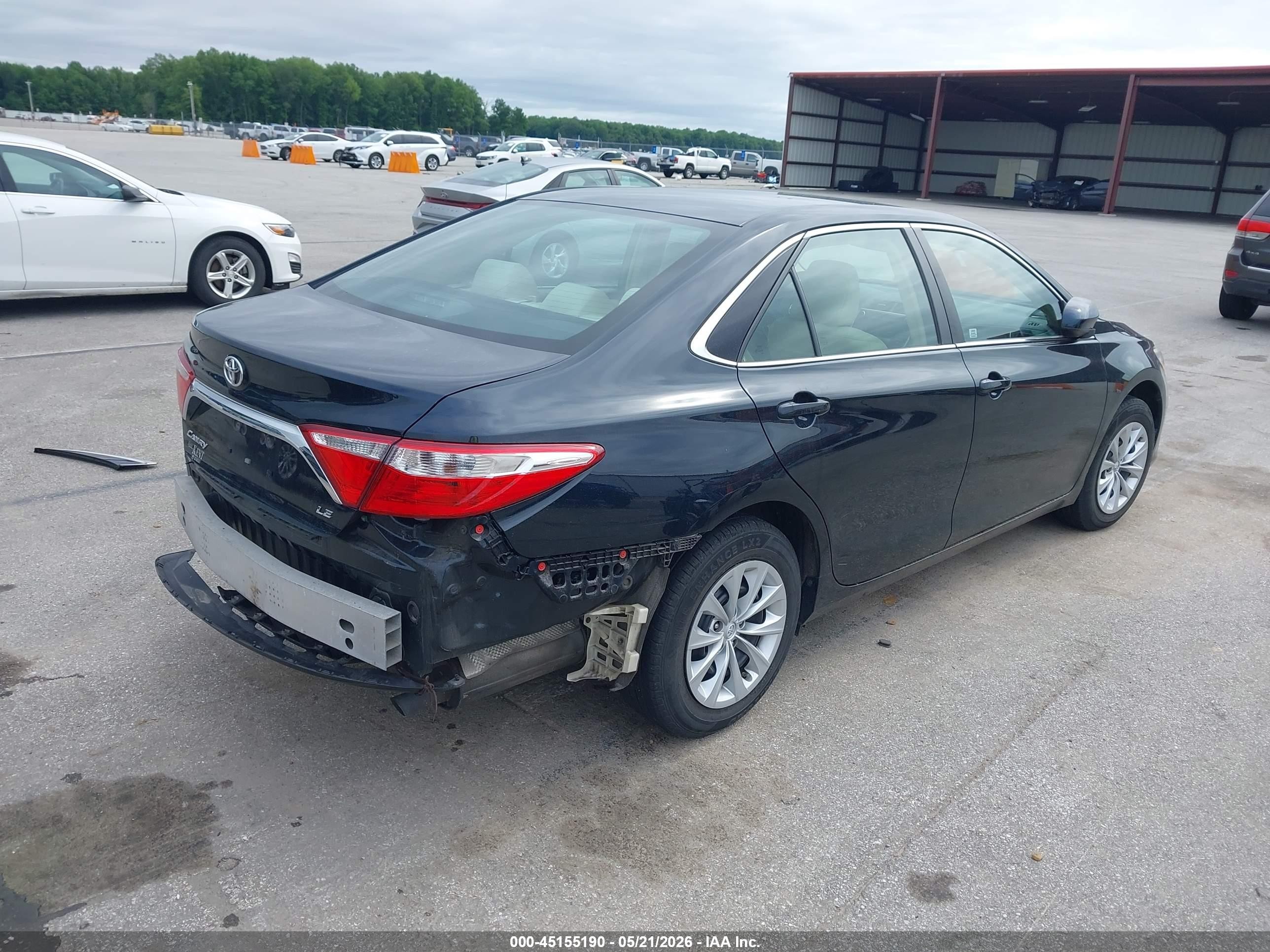 2015 Toyota Camry Le Black vin: 4T4BF1FK1FR474340