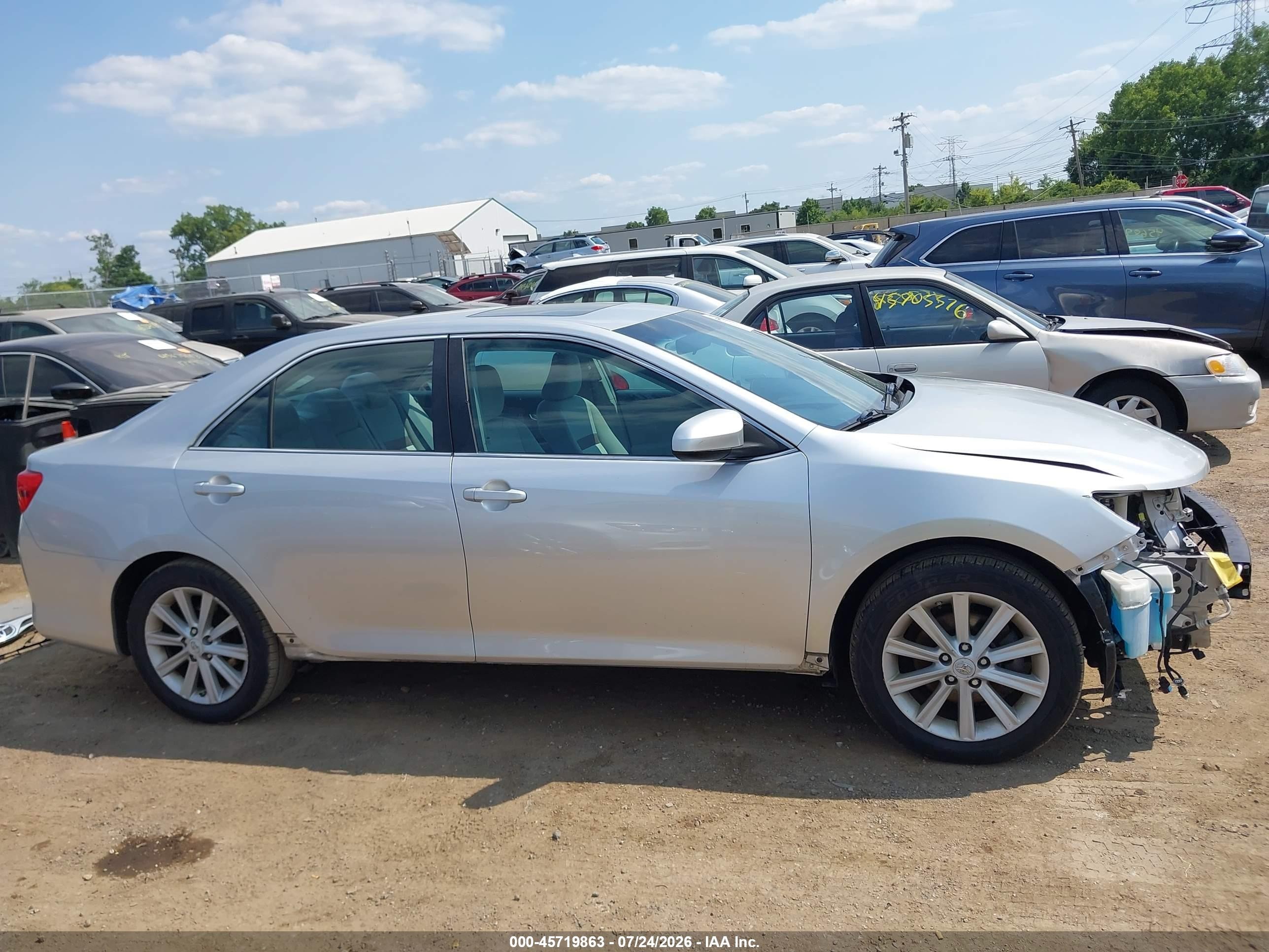2012 Toyota Camry Xle Серебряный vin: 4T4BF1FK2CR205906
