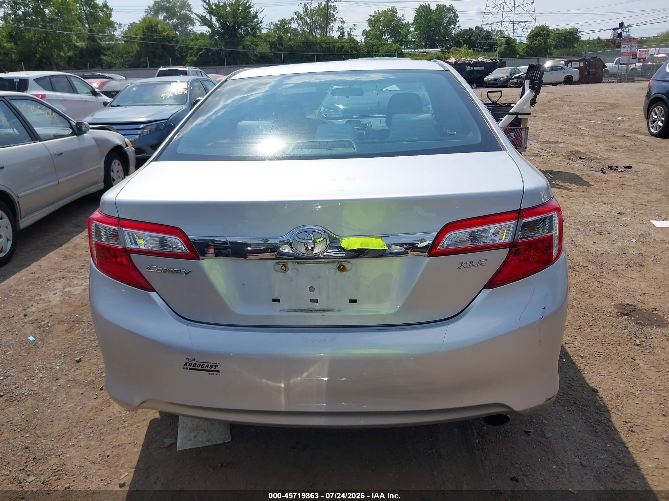 2012 Toyota Camry Xle Серебряный vin: 4T4BF1FK2CR205906
