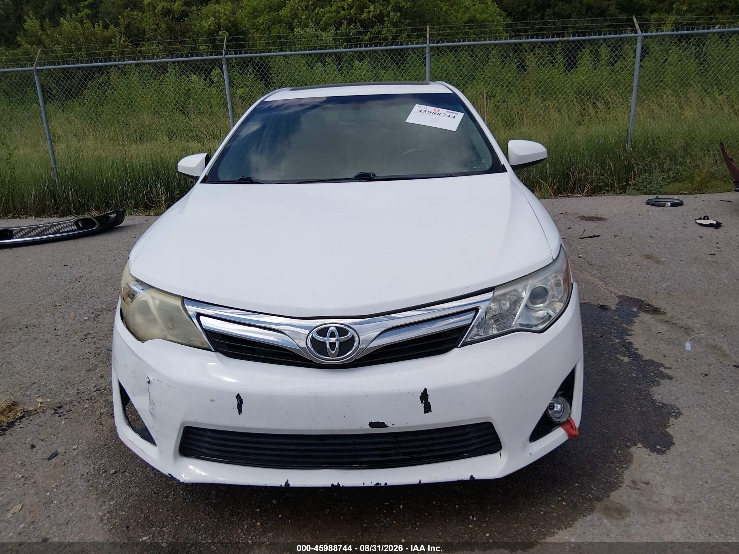 2012 Toyota Camry Xle Белый vin: 4T4BF1FK2CR246357