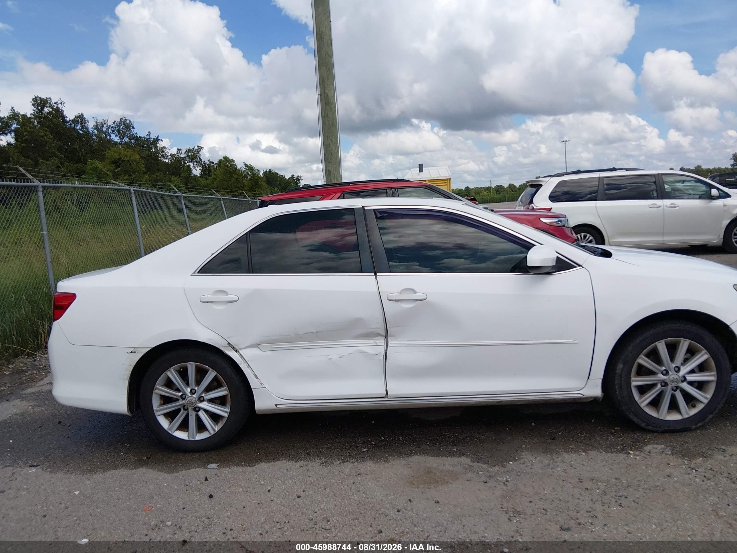 2012 Toyota Camry Xle Белый vin: 4T4BF1FK2CR246357