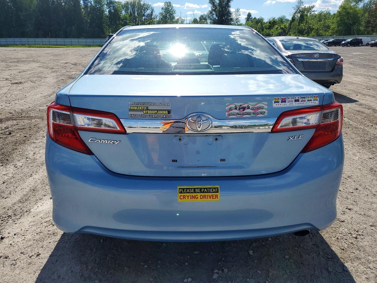 2012 Toyota Camry Xle Blue vin: 4T4BF1FK2CR249694