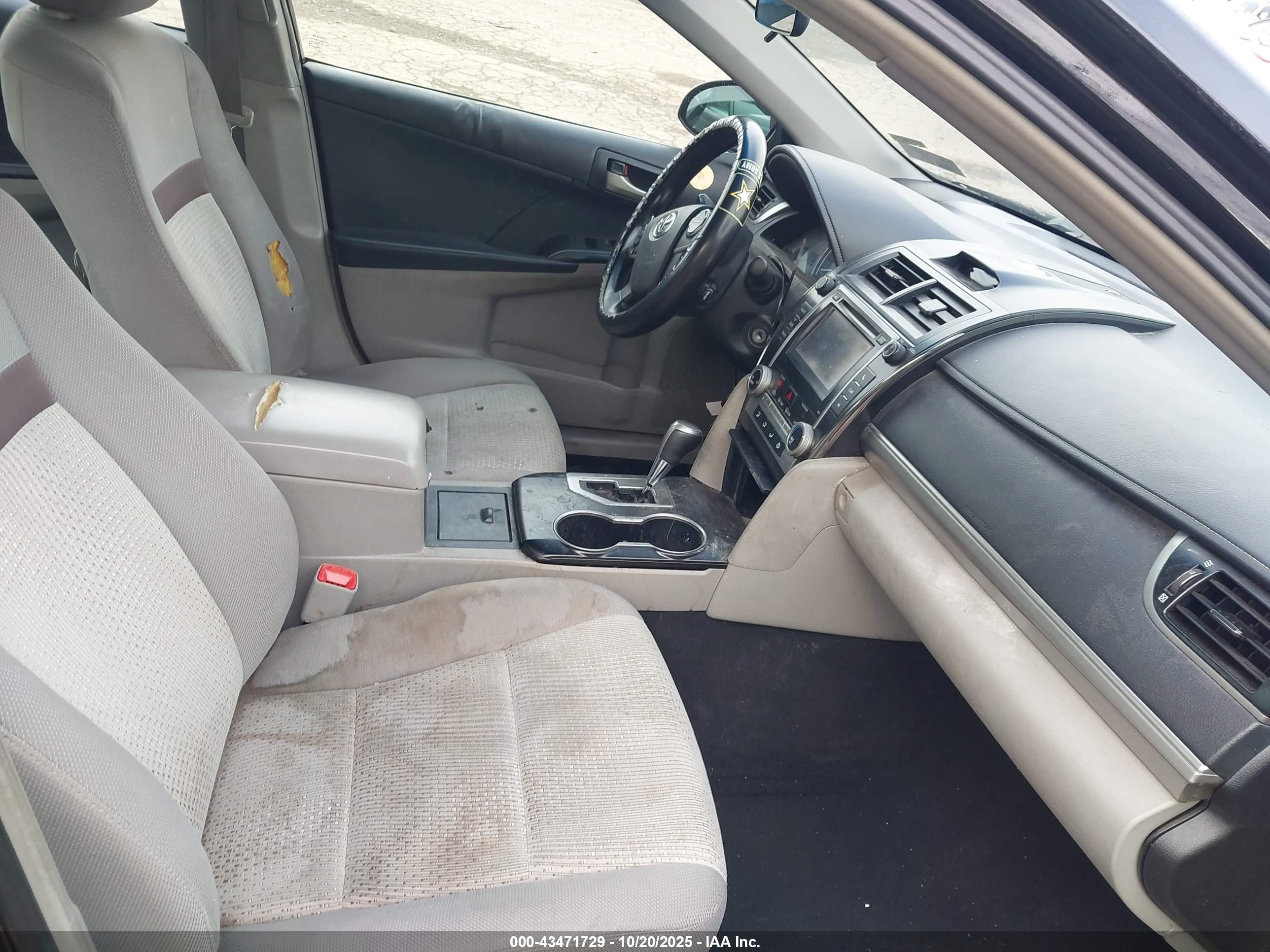 2012 Toyota Camry Le Black vin: 4T4BF1FK2CR268164