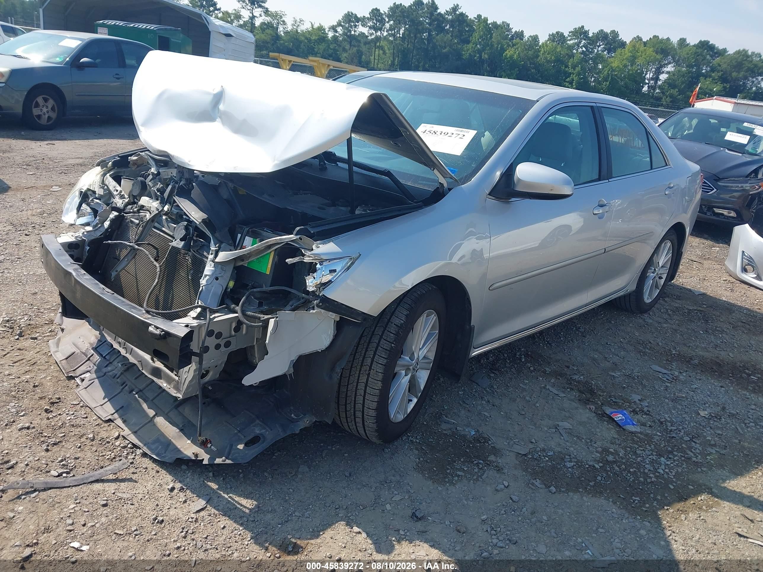 2012 Toyota Camry Xle Серебряный vin: 4T4BF1FK2CR272750