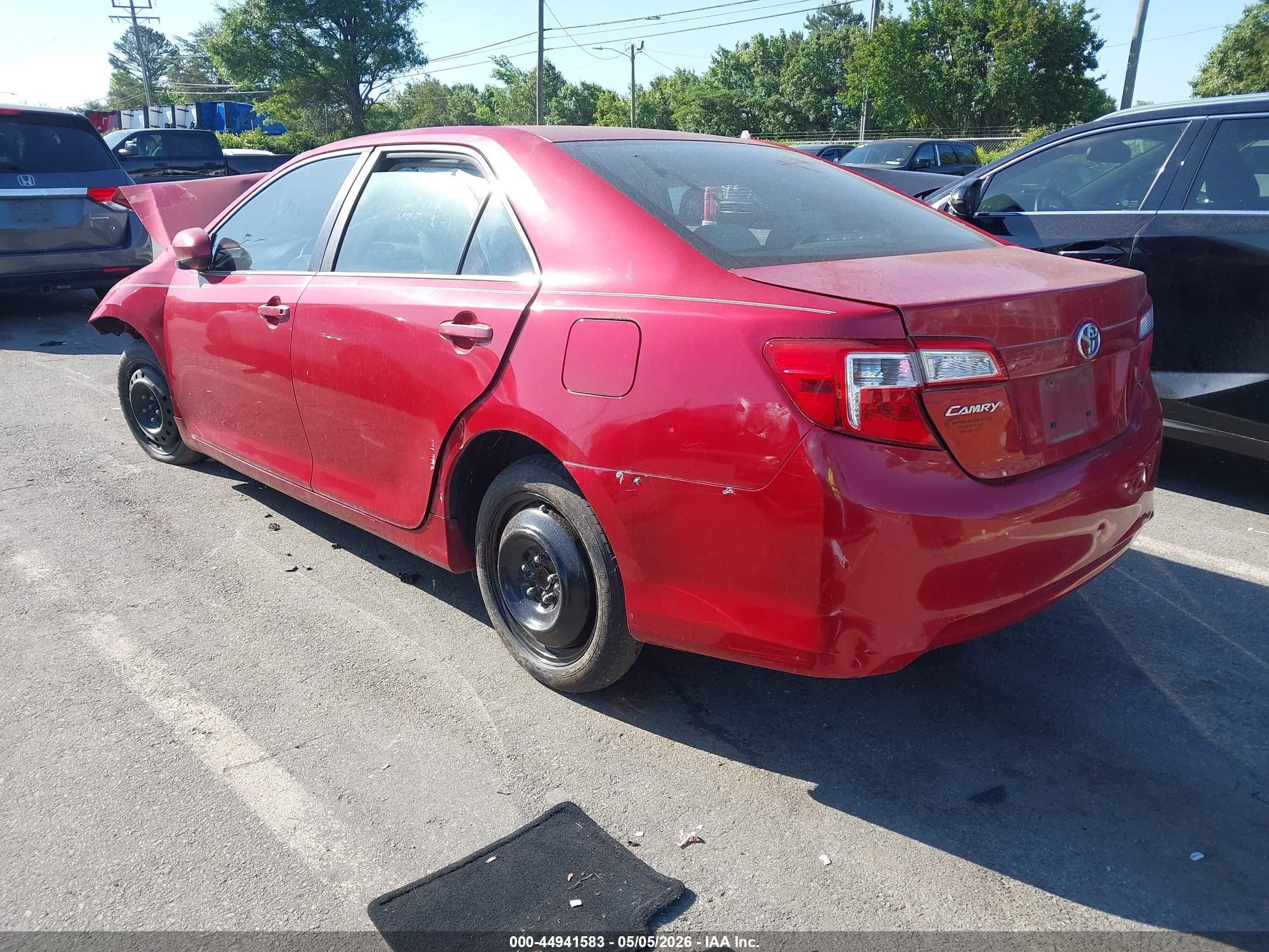 2014 Toyota Camry L Red vin: 4T4BF1FK2ER353816