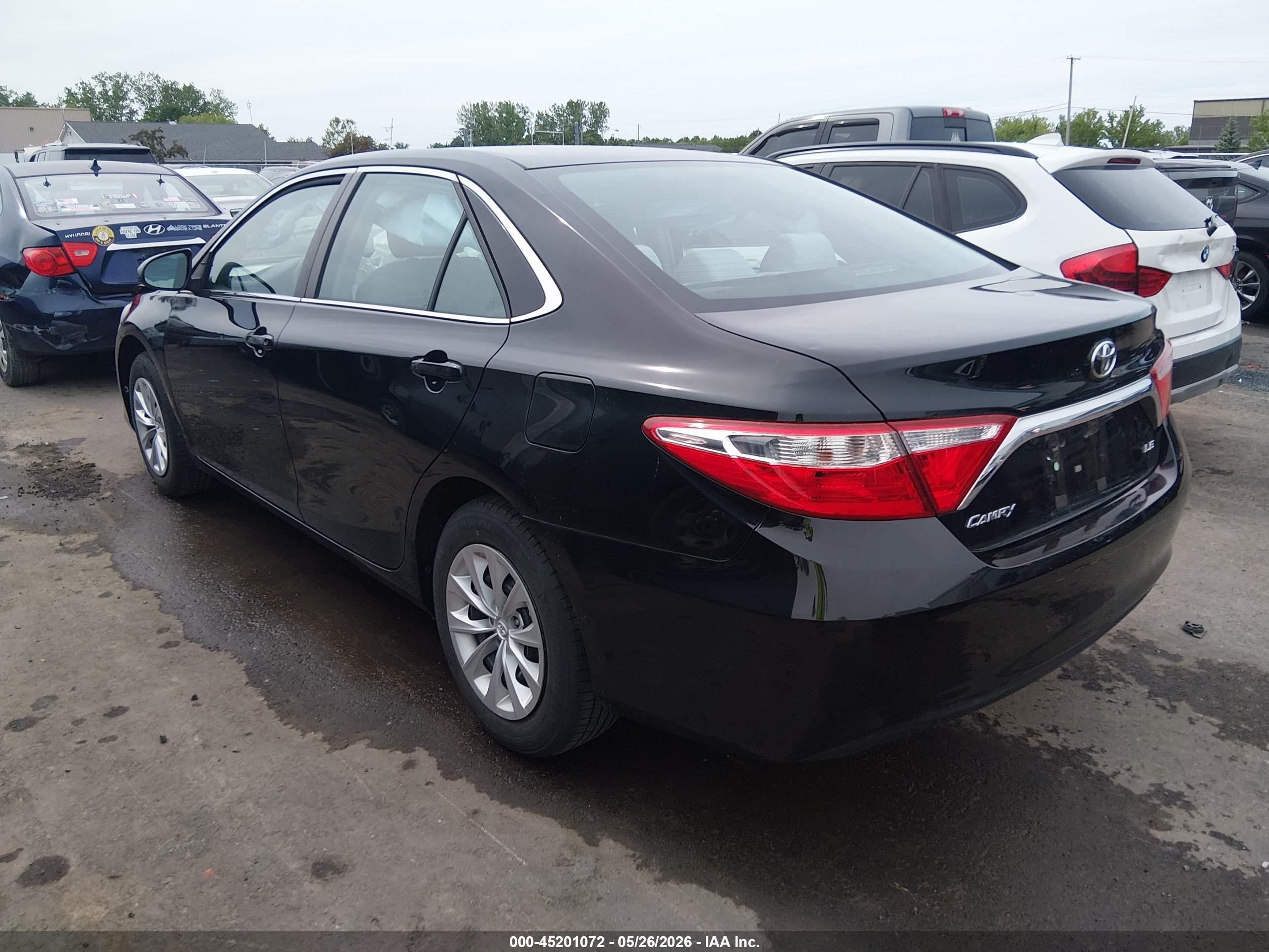 2015 Toyota Camry Le Black vin: 4T4BF1FK2FR448927