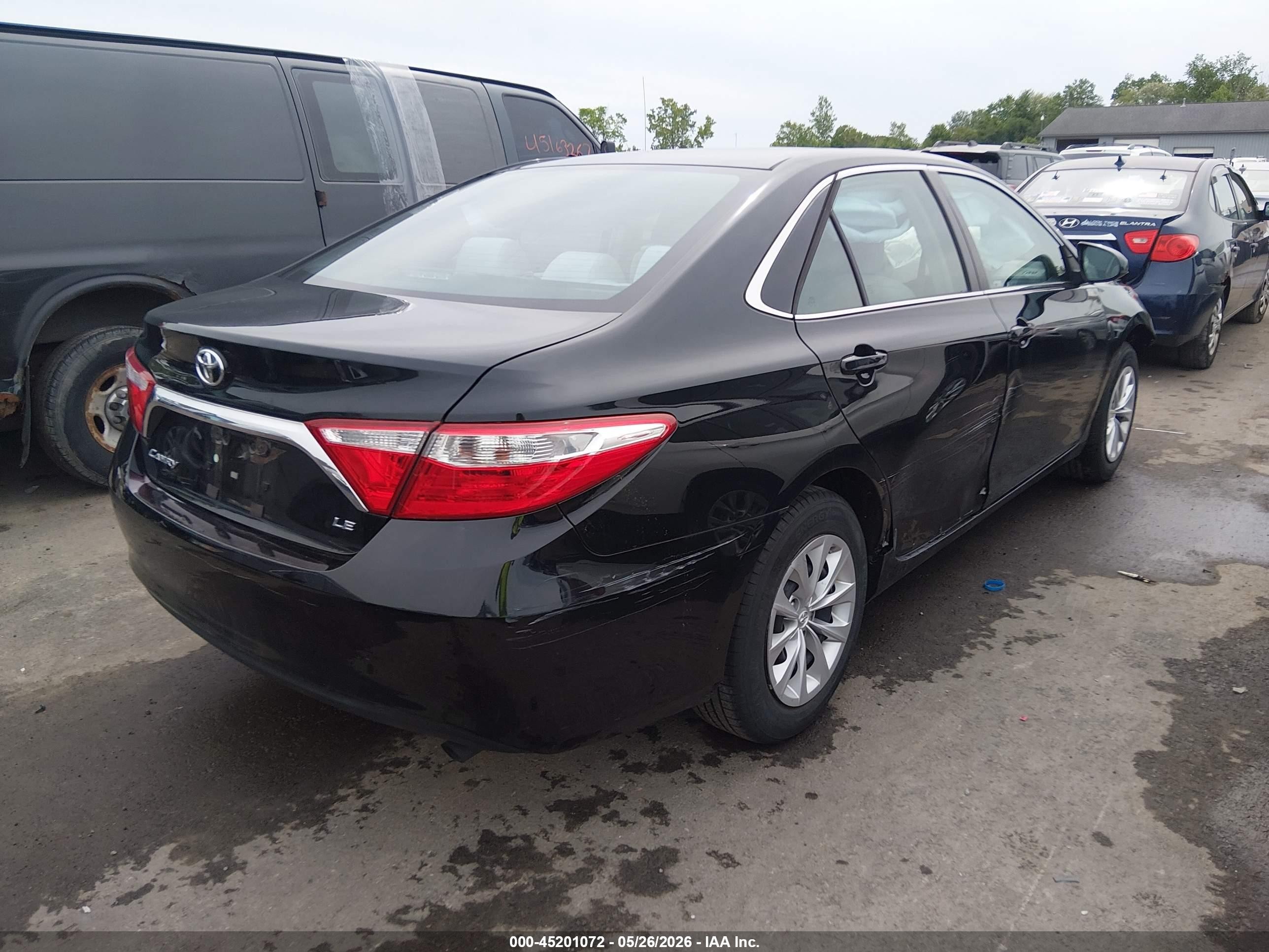 2015 Toyota Camry Le Black vin: 4T4BF1FK2FR448927