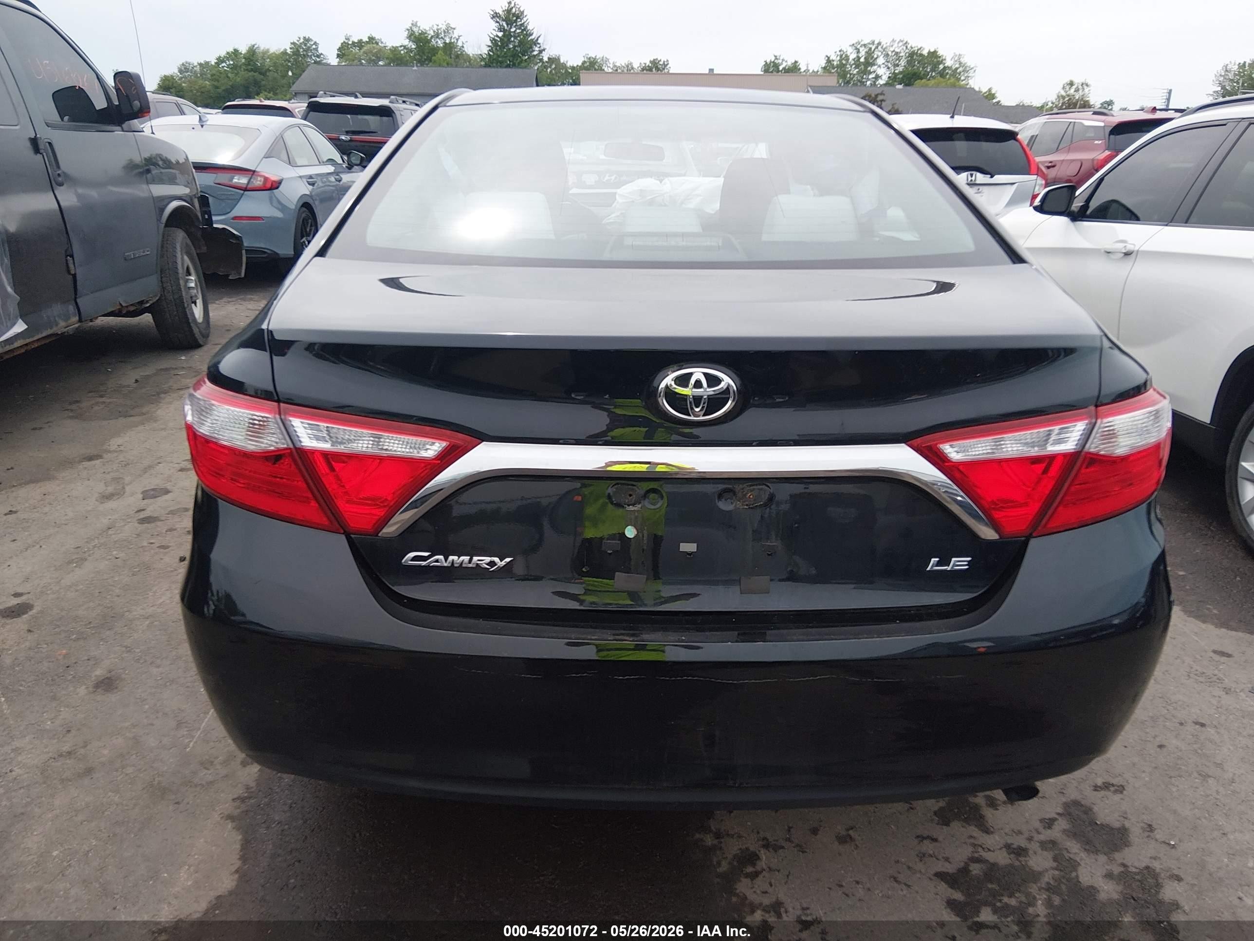 2015 Toyota Camry Le Black vin: 4T4BF1FK2FR448927