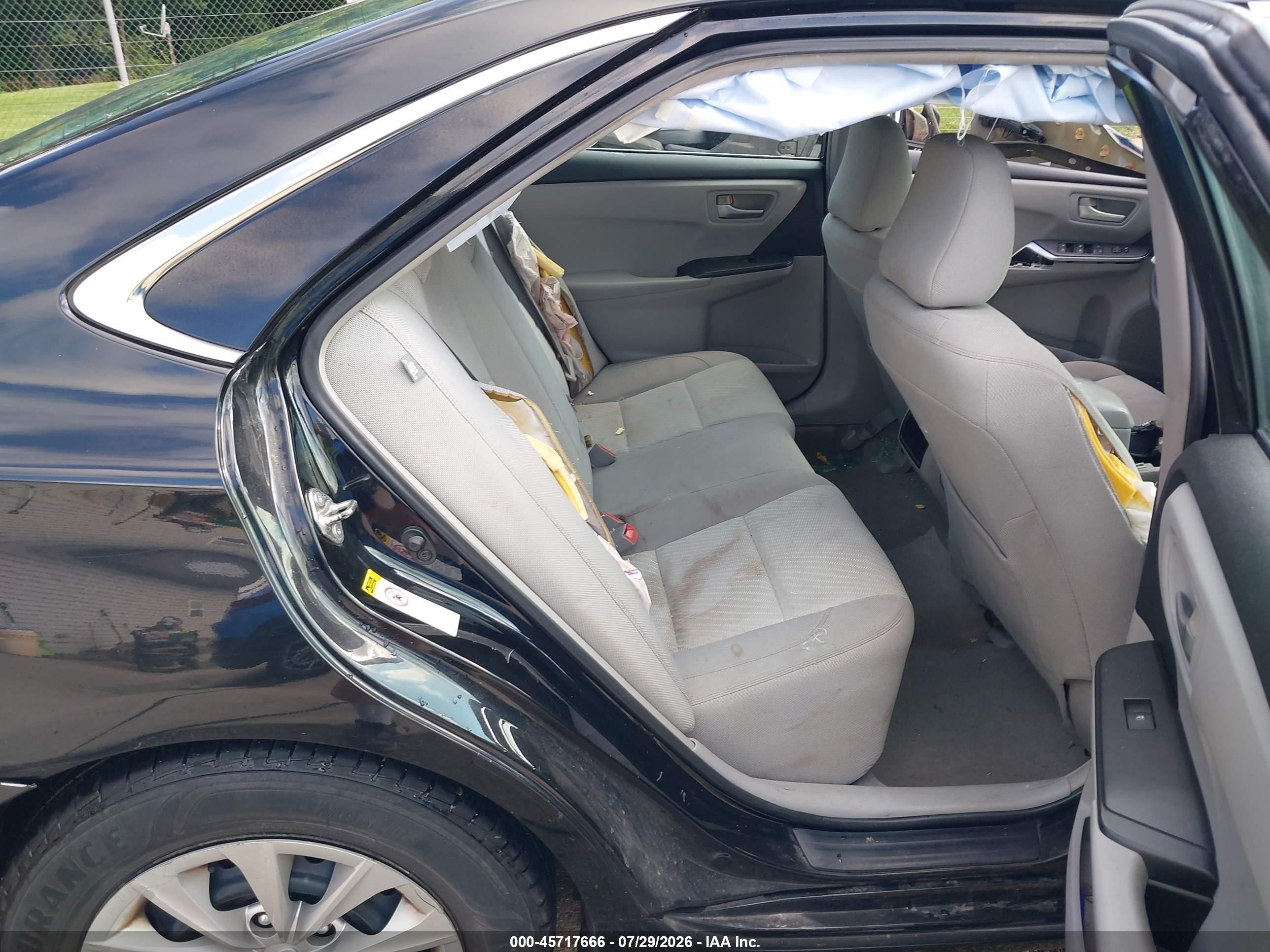 2015 Toyota Camry Le Black vin: 4T4BF1FK2FR481197