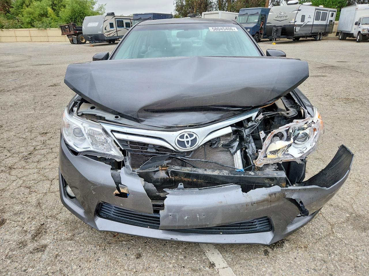 2012 Toyota Camry Xle Gray vin: 4T4BF1FK3CR177551