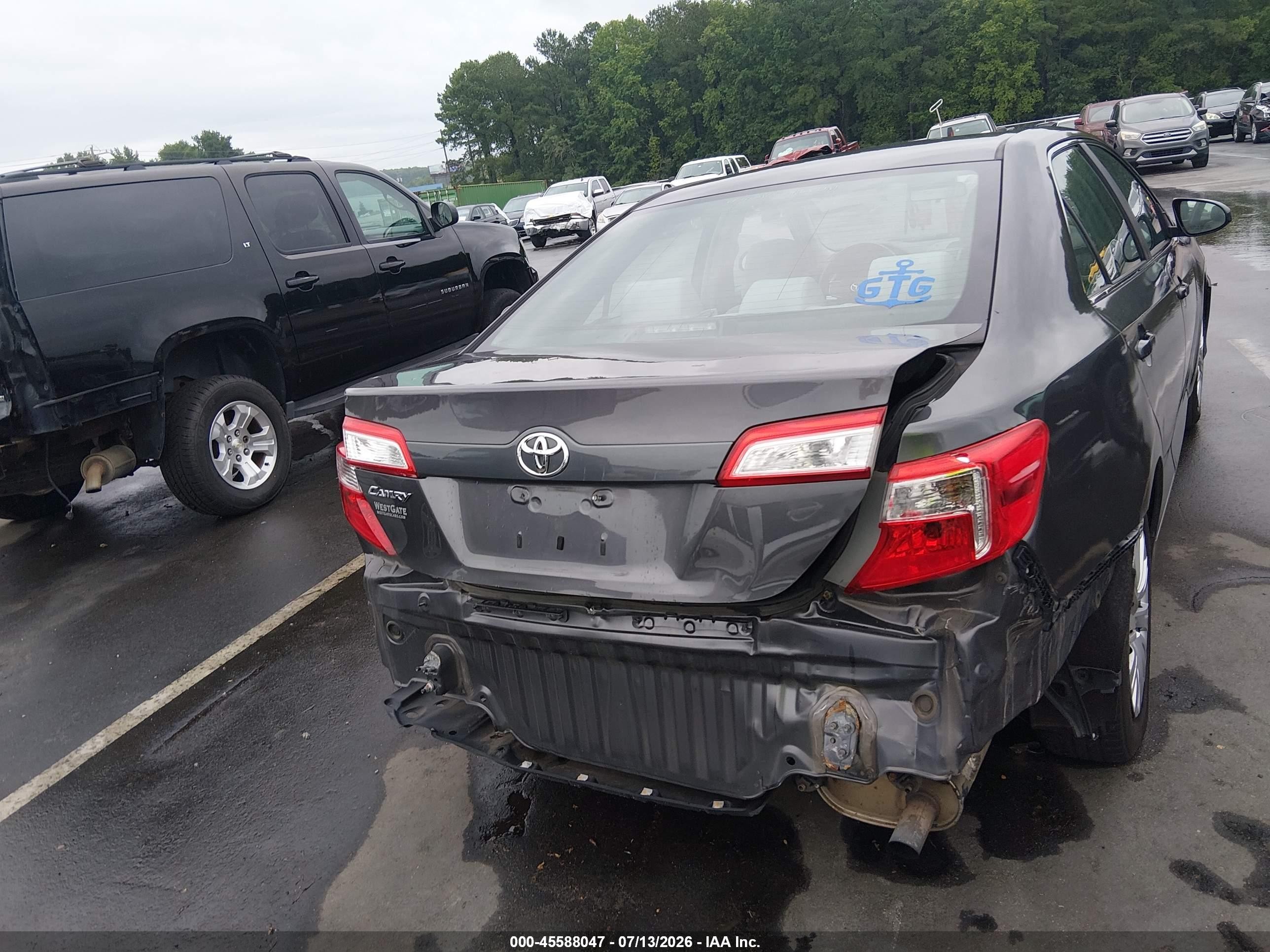 2012 Toyota Camry L Gray vin: 4T4BF1FK3CR183575