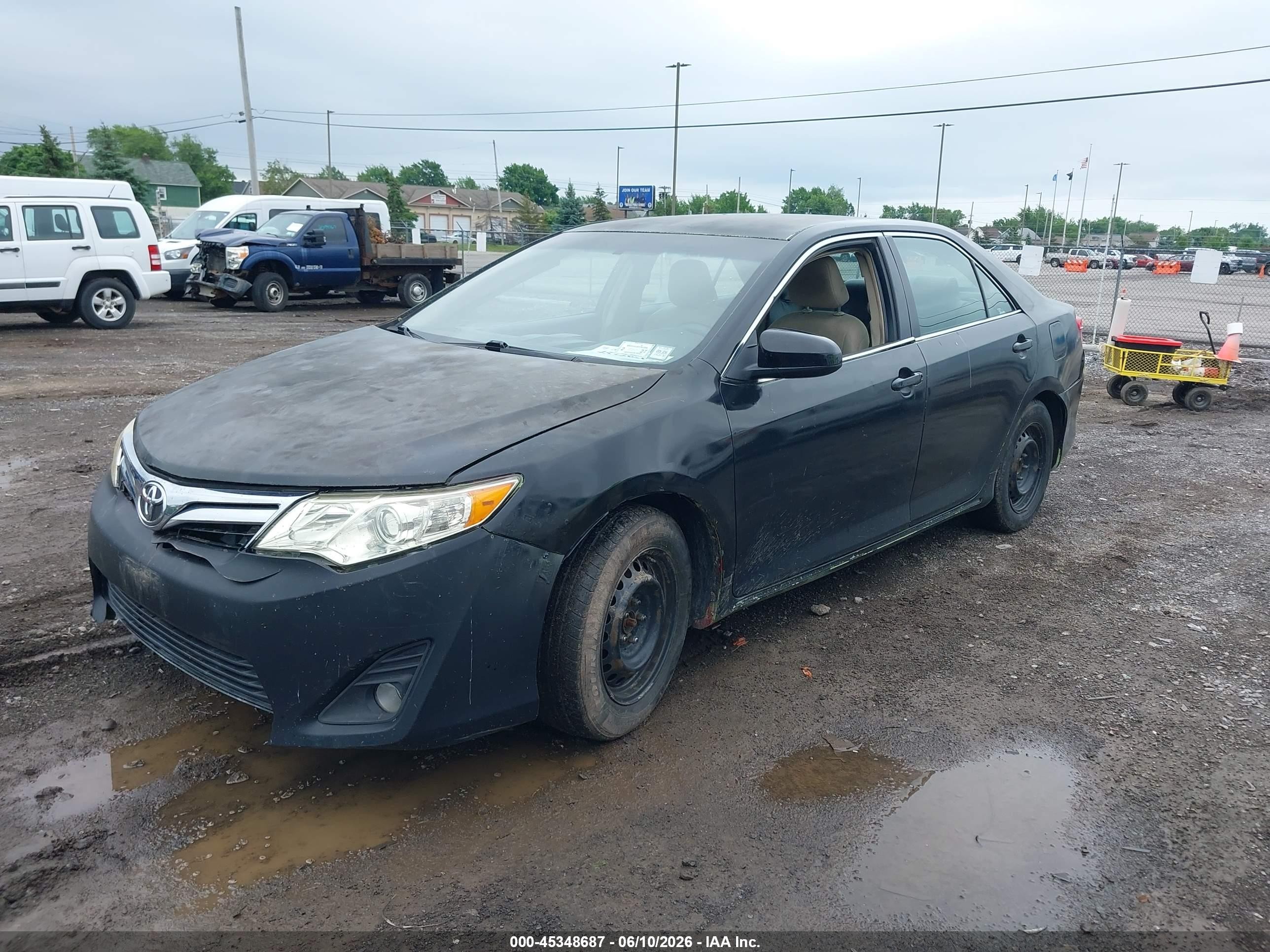 2012 Toyota Camry Le Черный vin: 4T4BF1FK3CR202173