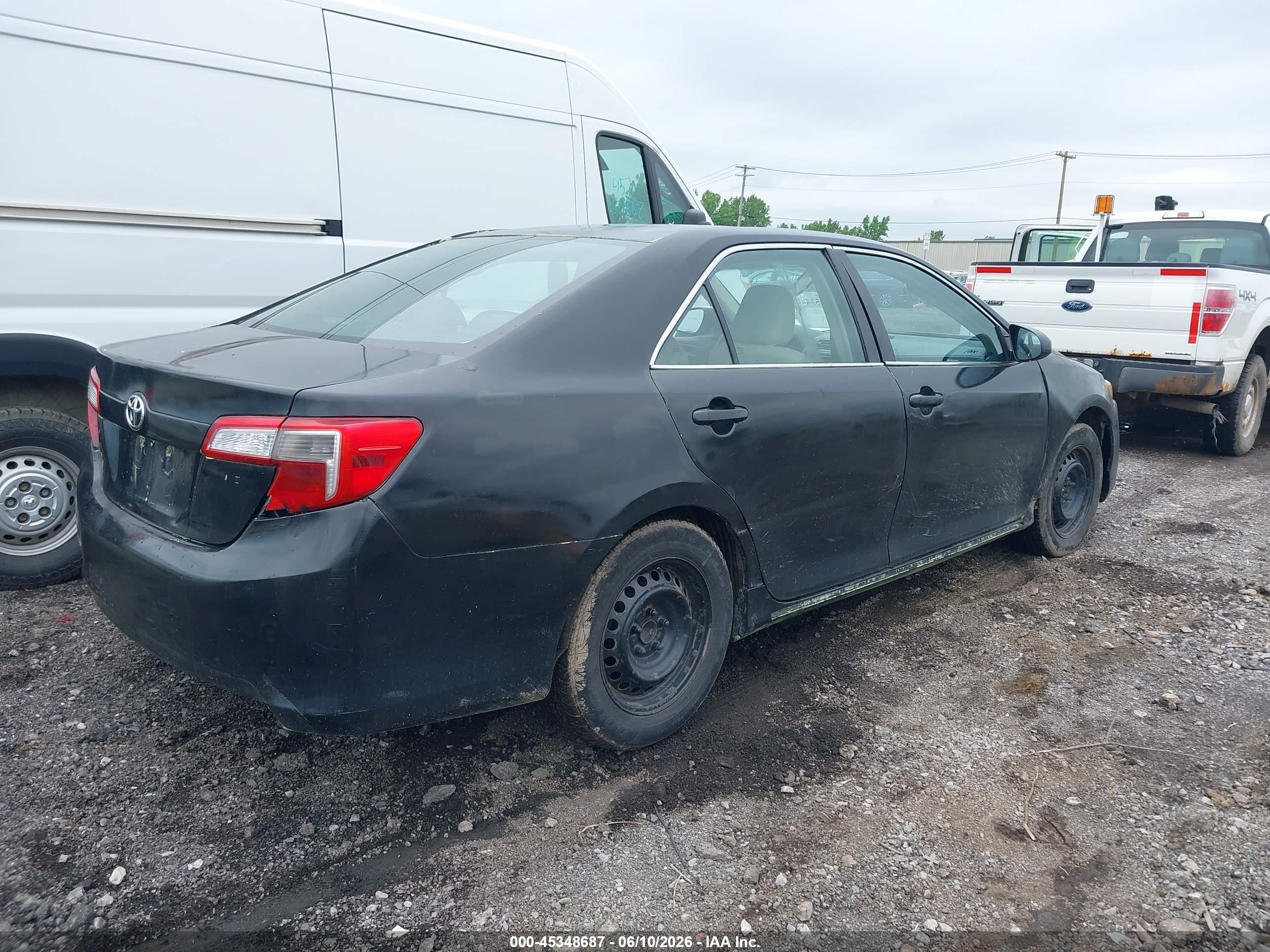 2012 Toyota Camry Le Черный vin: 4T4BF1FK3CR202173