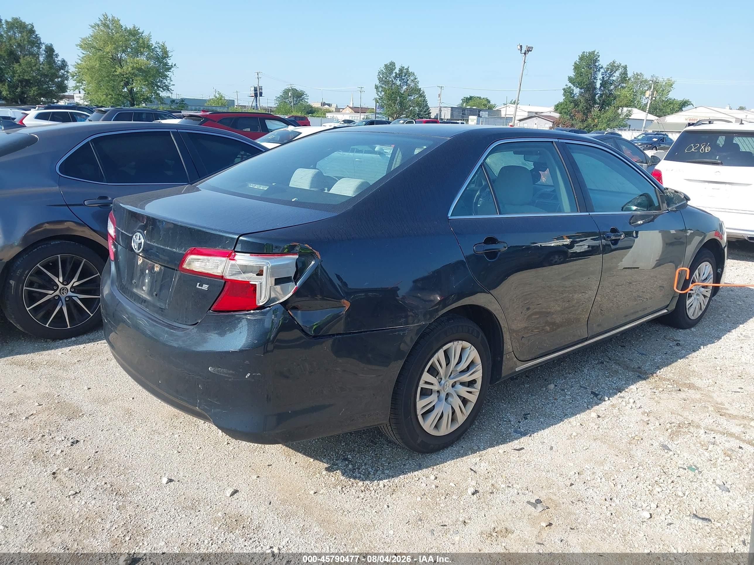 2012 Toyota Camry Le Black vin: 4T4BF1FK3CR217563