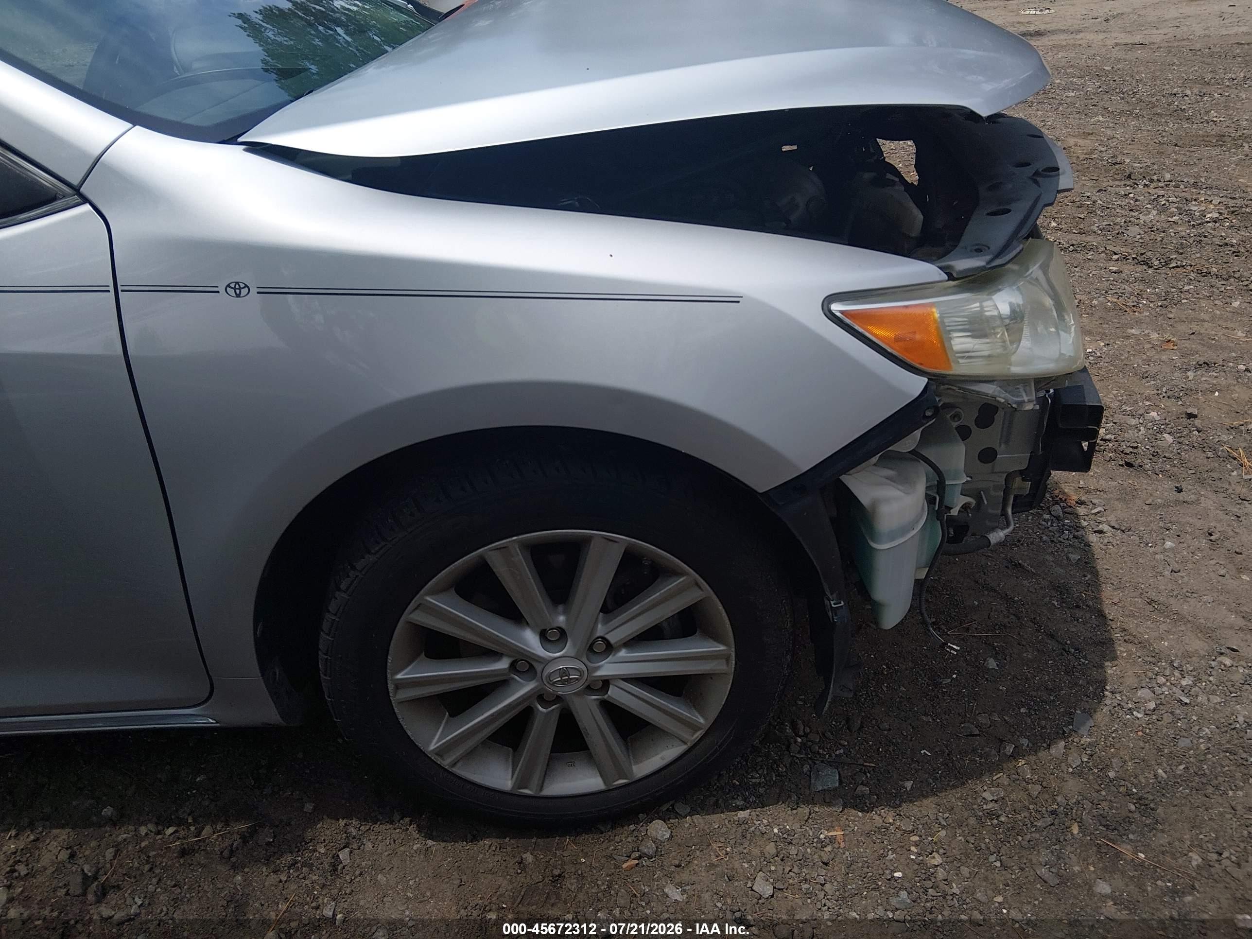 2012 Toyota Camry Xle Silver vin: 4T4BF1FK3CR230264